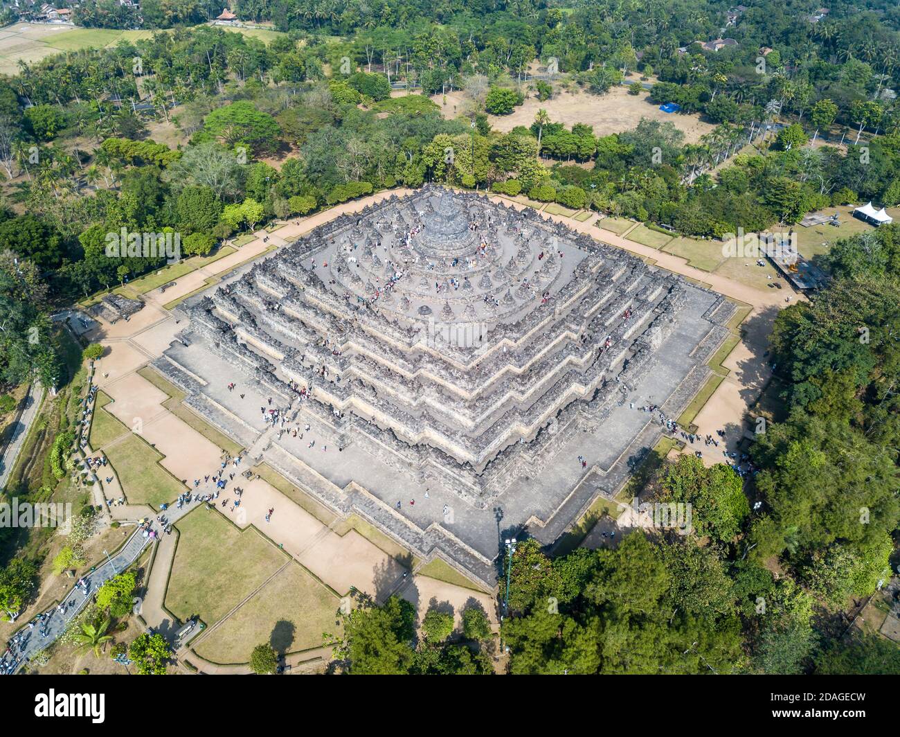 World biggest Buddhist temple Aerial view at sunrise Stock Photo Alamy