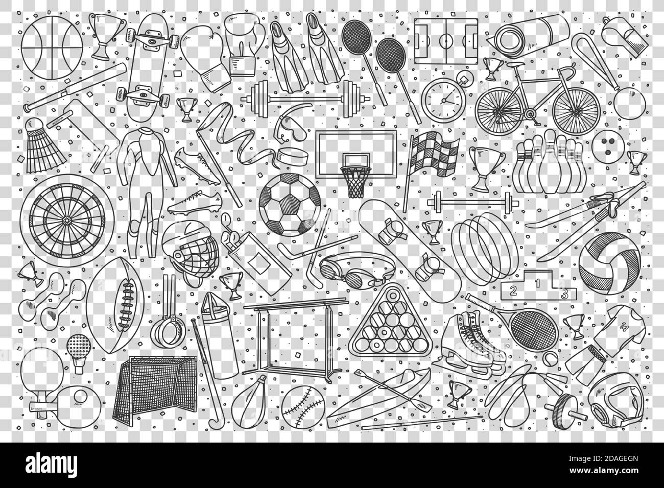 Sport doodle set Stock Vector Image & Art - Alamy