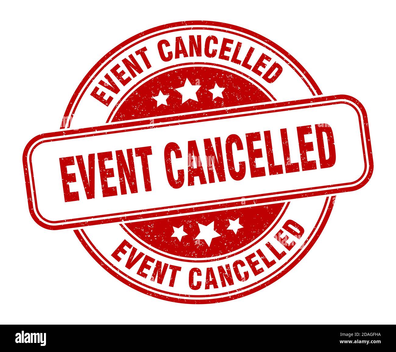 event cancelled stamp. event cancelled sign. round grunge label Stock