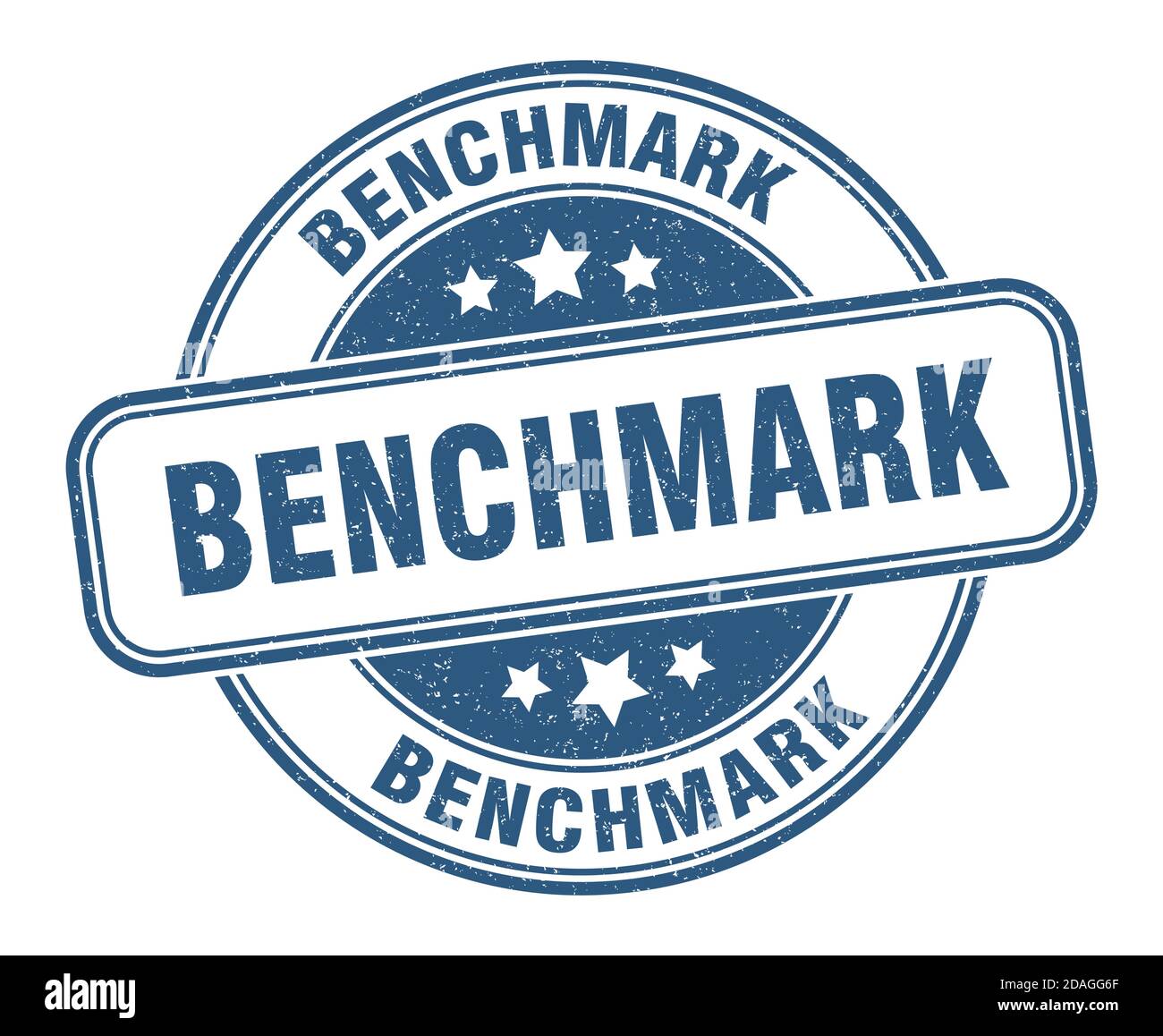benchmark stamp. benchmark sign. round grunge label Stock Vector