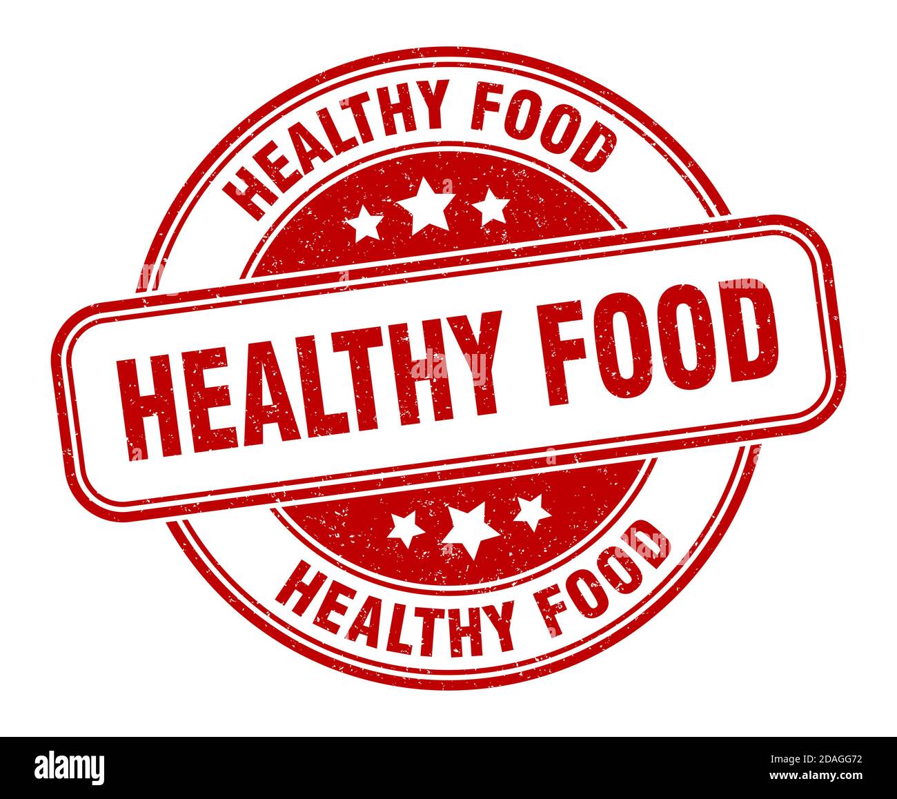 healthy food stamp. healthy food sign. round grunge label Stock Vector ...