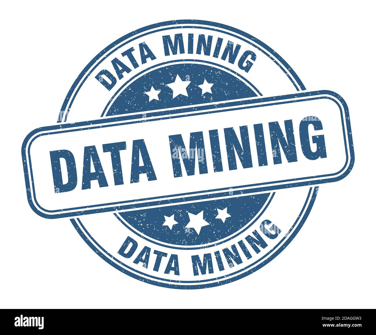 data mining stamp. data mining sign. round grunge label Stock Vector