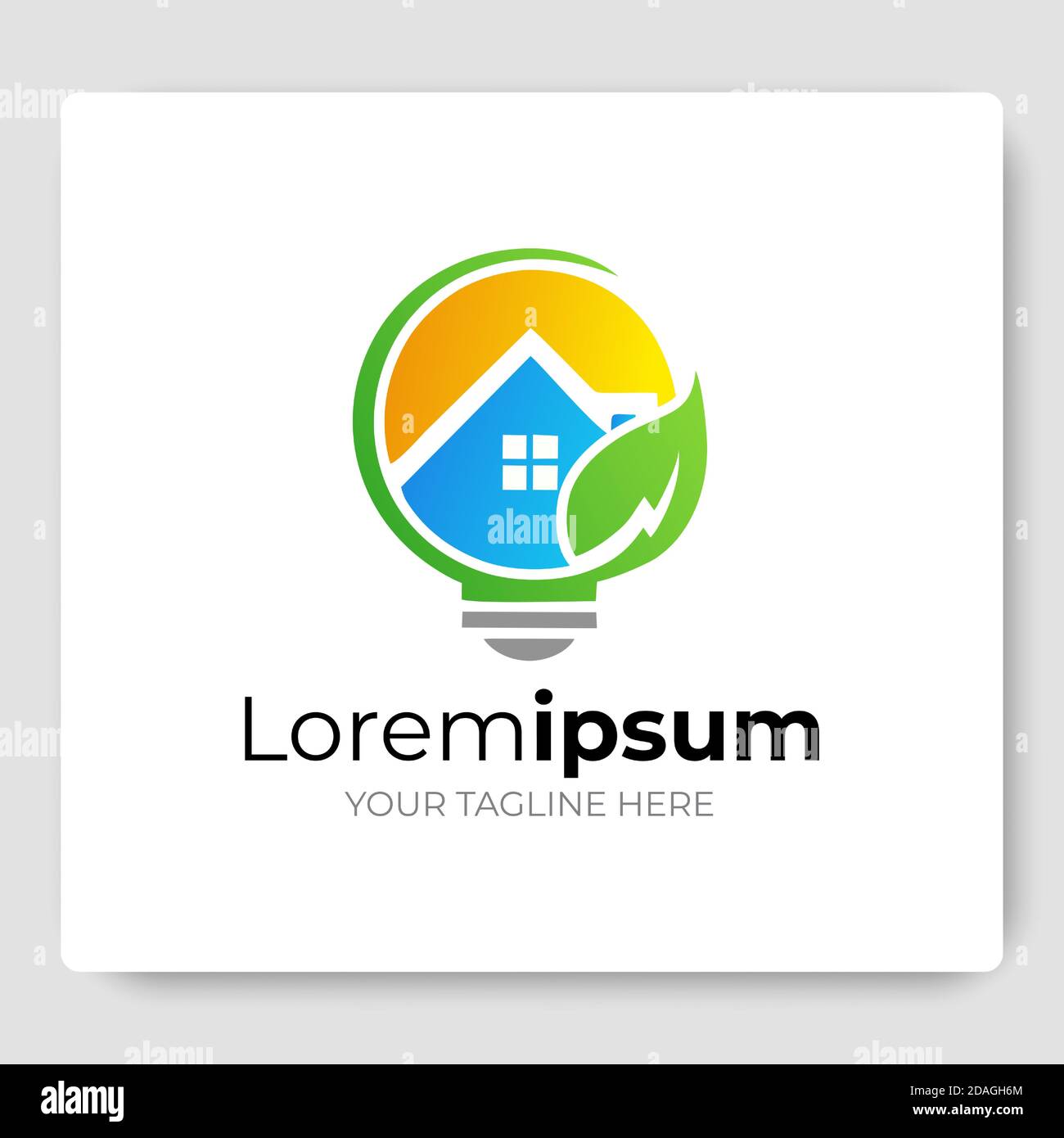 home solar energy logo design template. eco house icon designs Stock ...