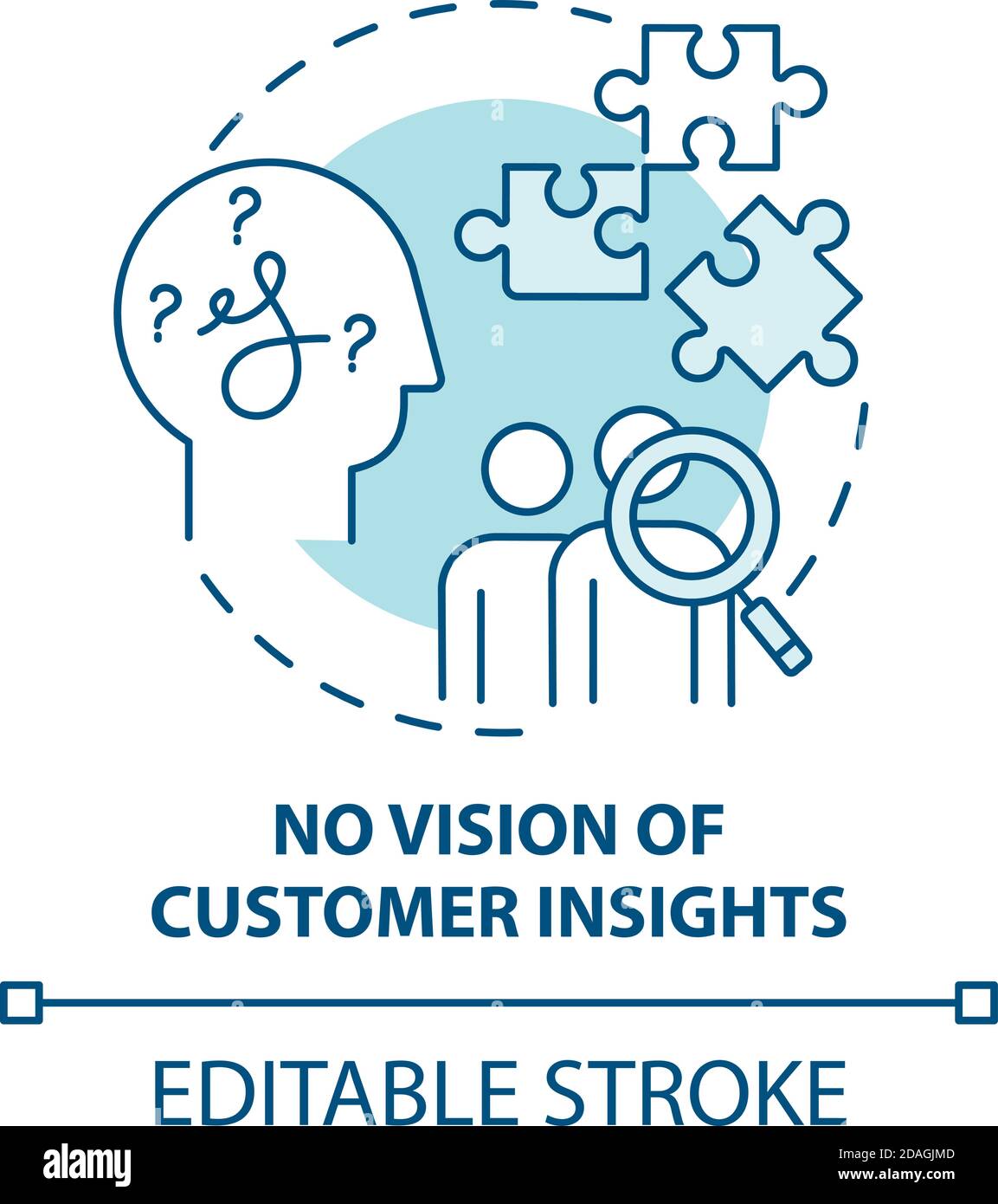 No customer insights vision concept icon Stock Vector