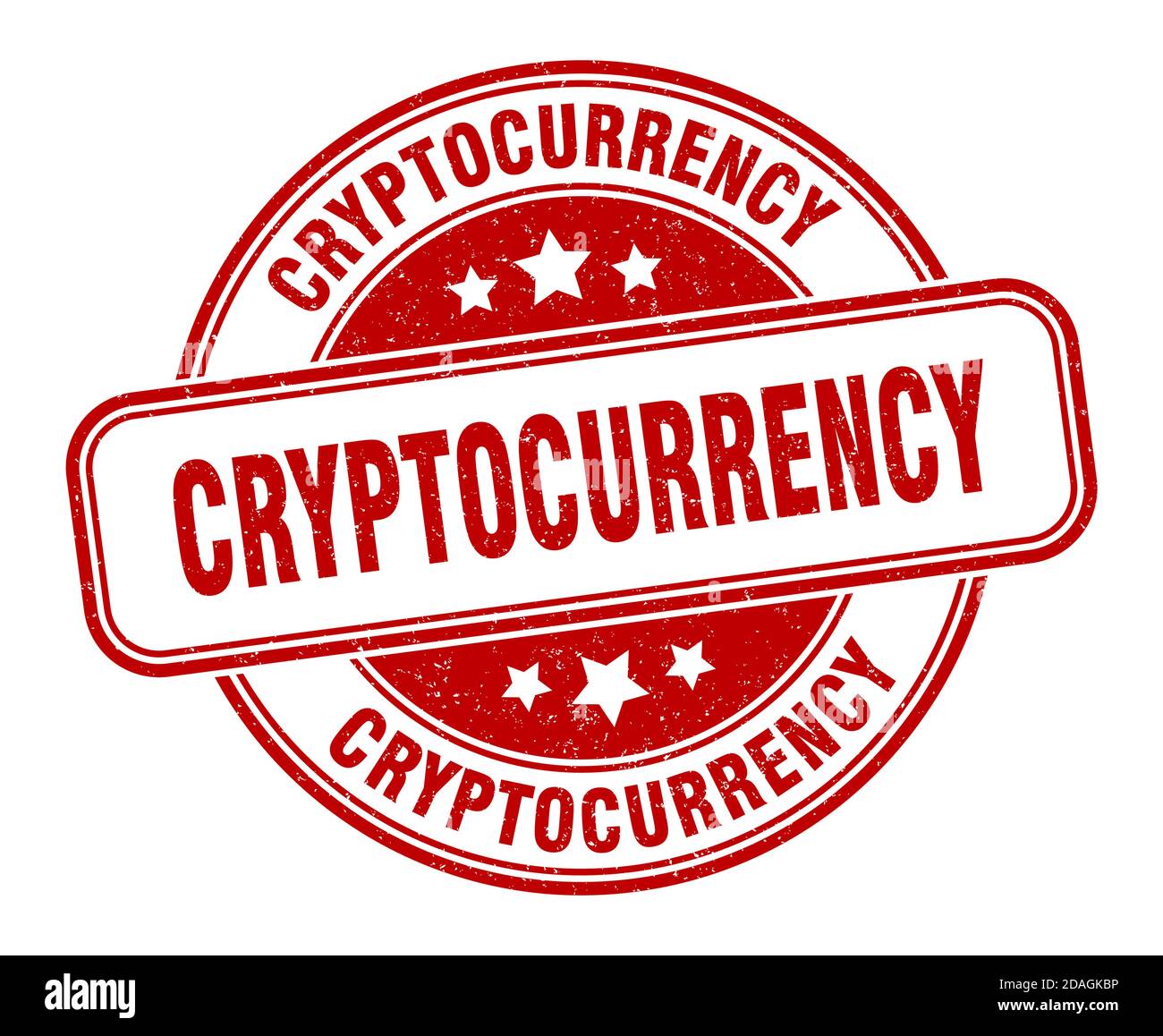 cryptocurrency stamp. cryptocurrency sign. round grunge label Stock Vector