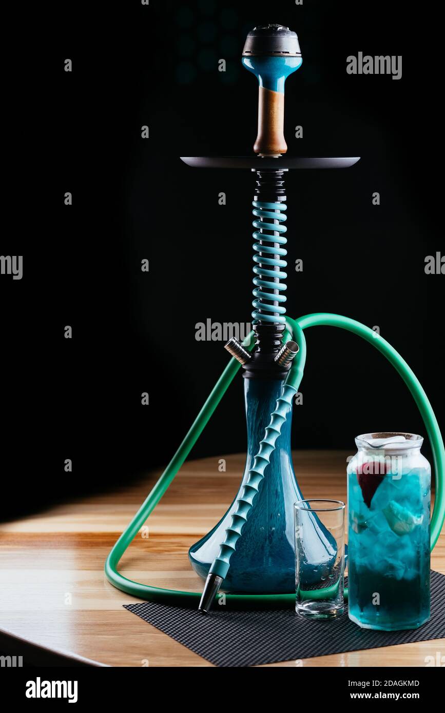 hookahs and refreshing lemonade on the table Stock Photo
