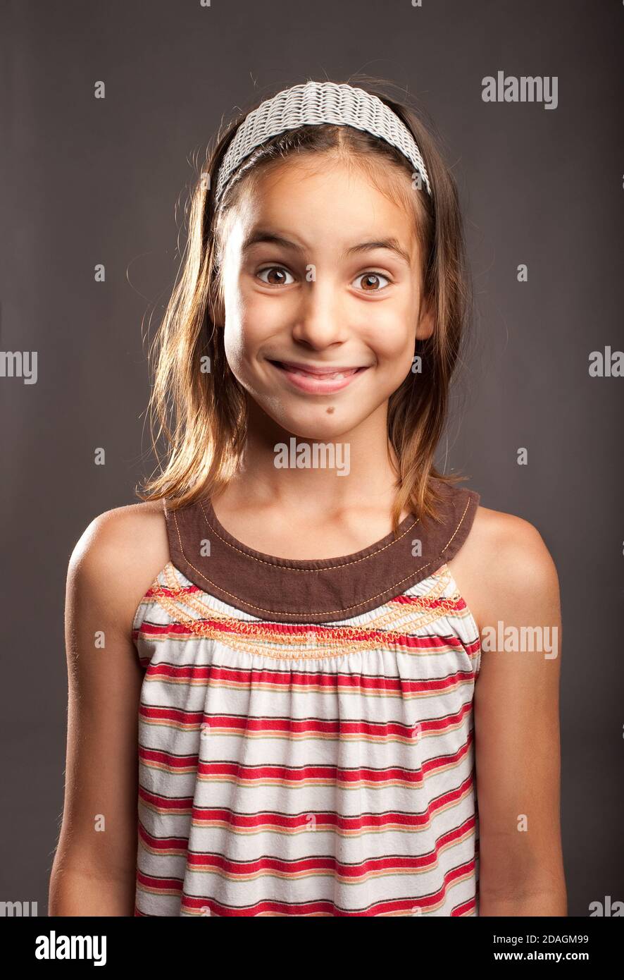 portrait of happy little girl Stock Photo - Alamy