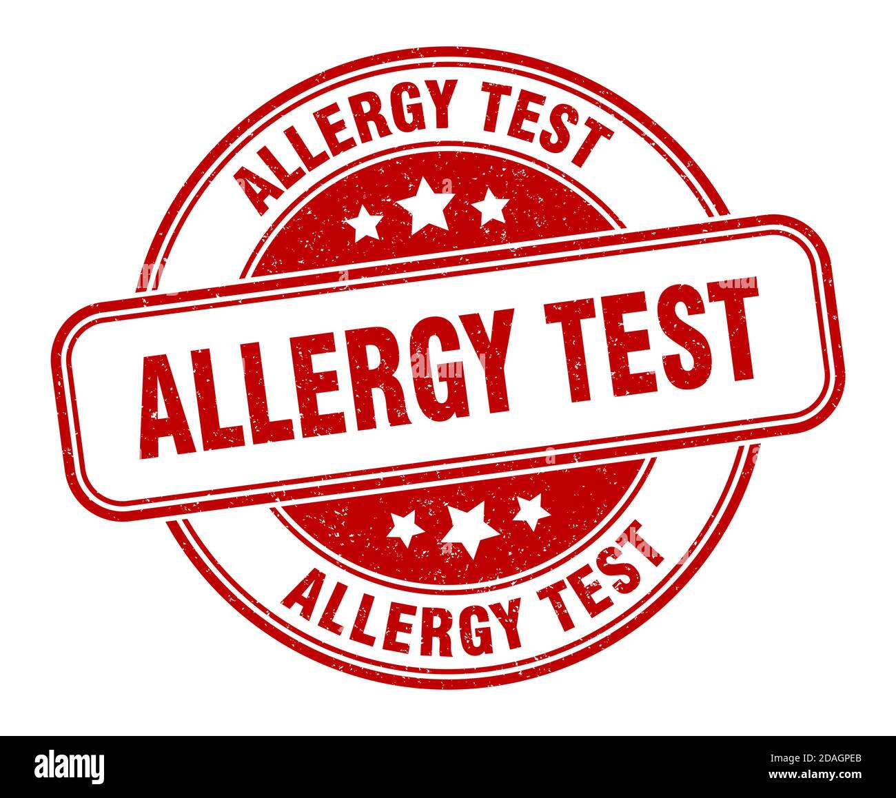 allergy test stamp. allergy test sign. round grunge label Stock Vector ...