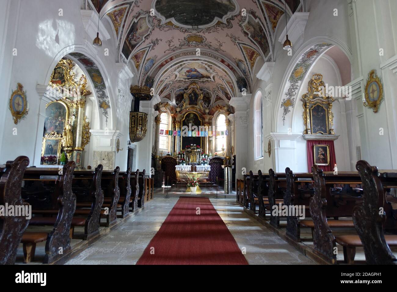 römisch-katholische Pfarrkirche St. Georgen Obermais, Meran, Südtirol,Italien Stock Photo
