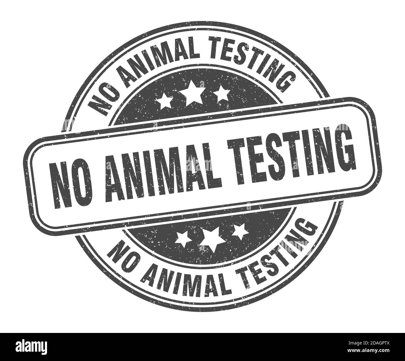 no animal testing stamp. no animal testing sign. round grunge label
