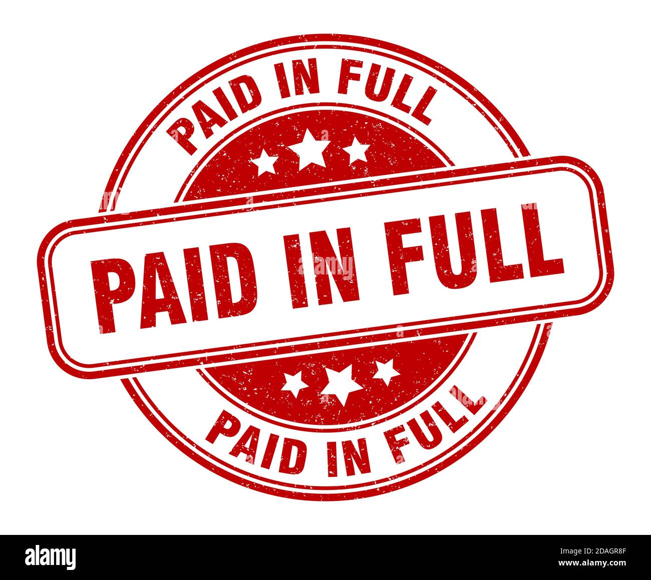 paid in full stamp. paid in full sign. round grunge label Stock