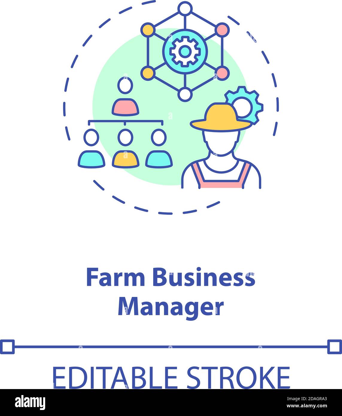 Farm business manager concept icon Stock Vector Image &amp; Art - Alamy