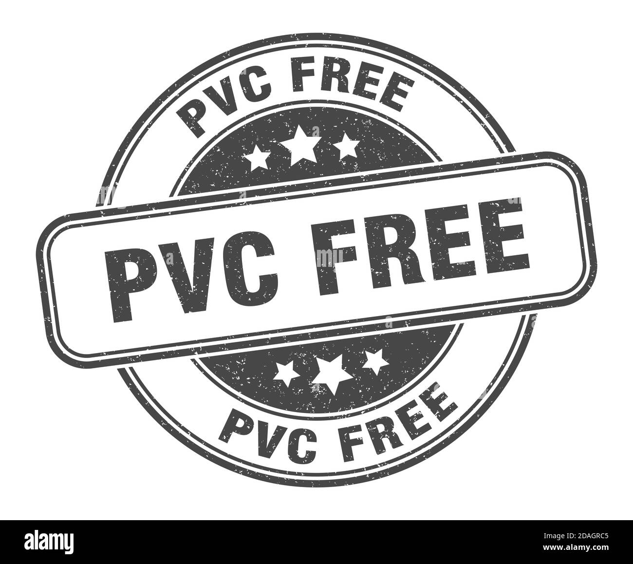 pvc free stamp. pvc free sign. round grunge label Stock Vector Image