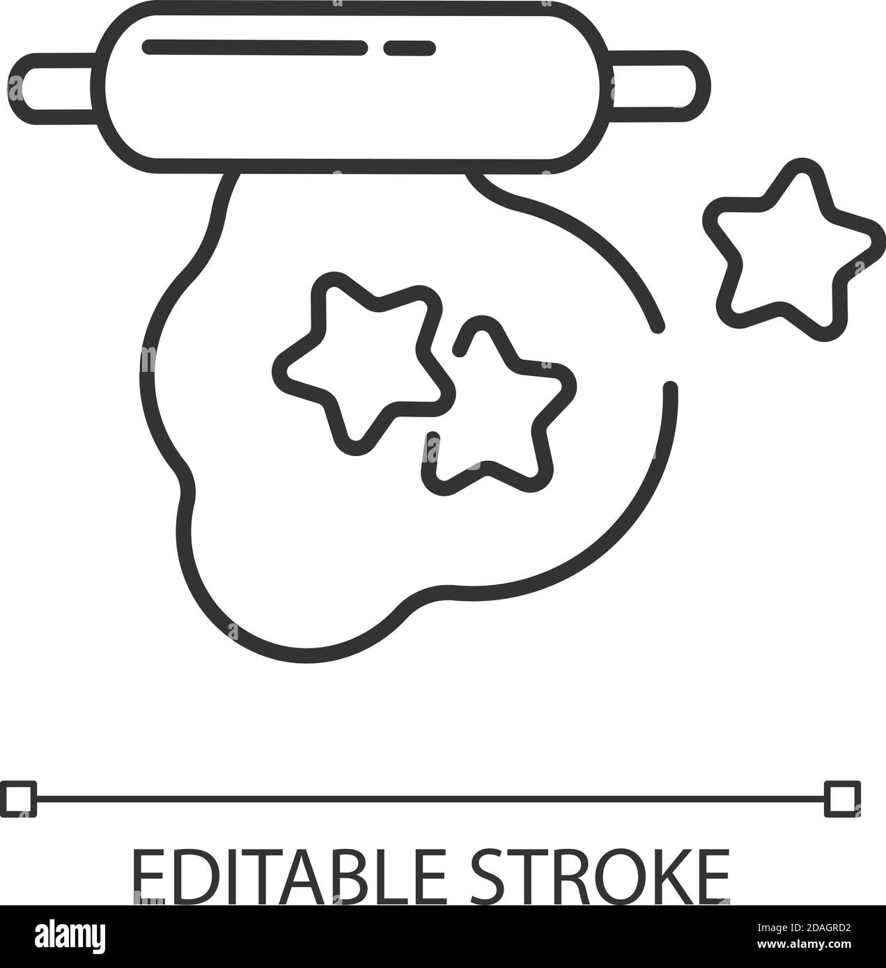 Cookie cutter linear icon Stock Vector