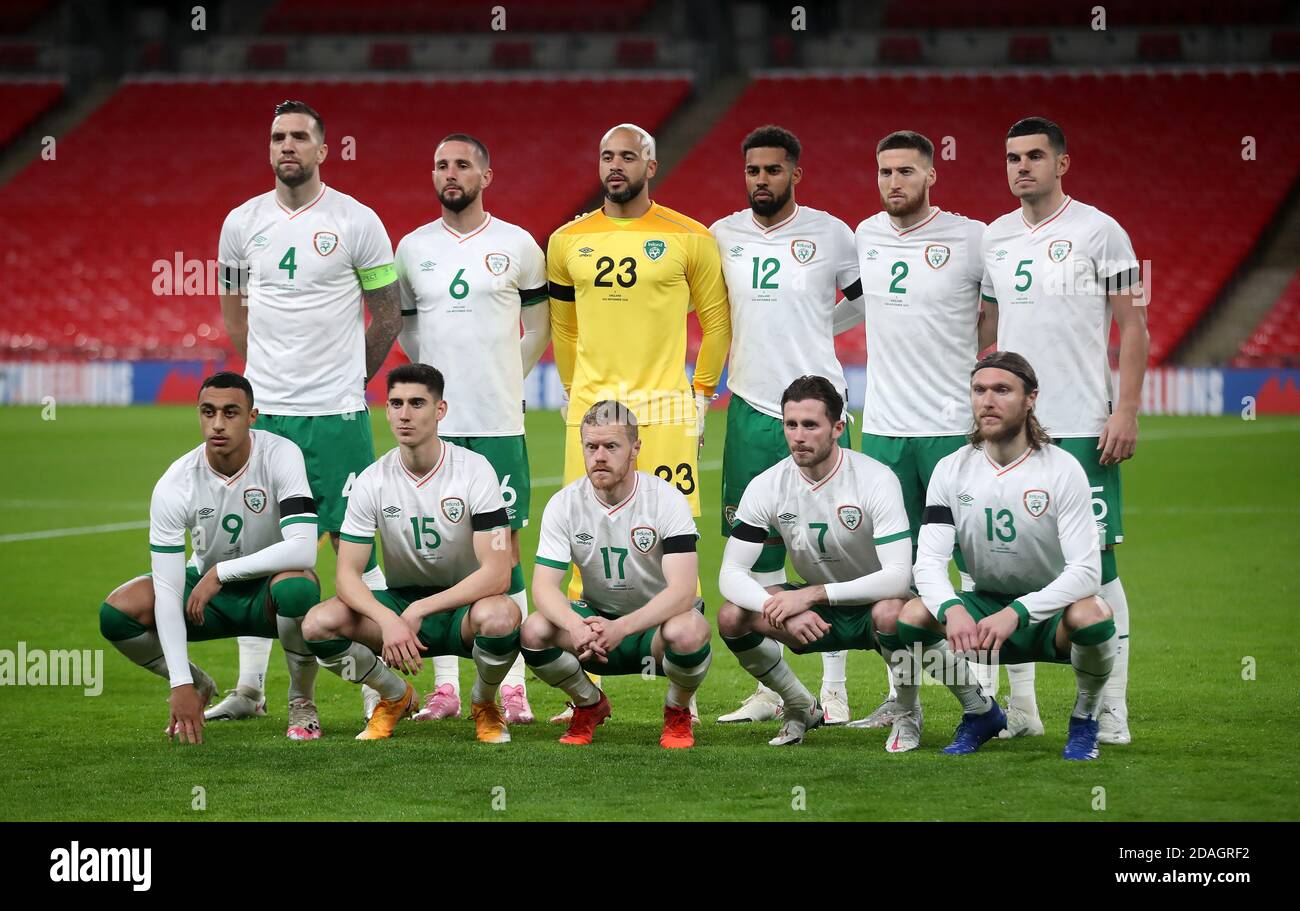 Bliv såret dyb Udholdenhed Back row, left to right, Republic of Ireland's Shane Duffy, Conor  Hourihane, Darren Randolph, Cyrus Christie, Matt Doherty, John Egan. Front  row, left to right, Republic of Ireland's Adam Idah, Callum O'Dowda,