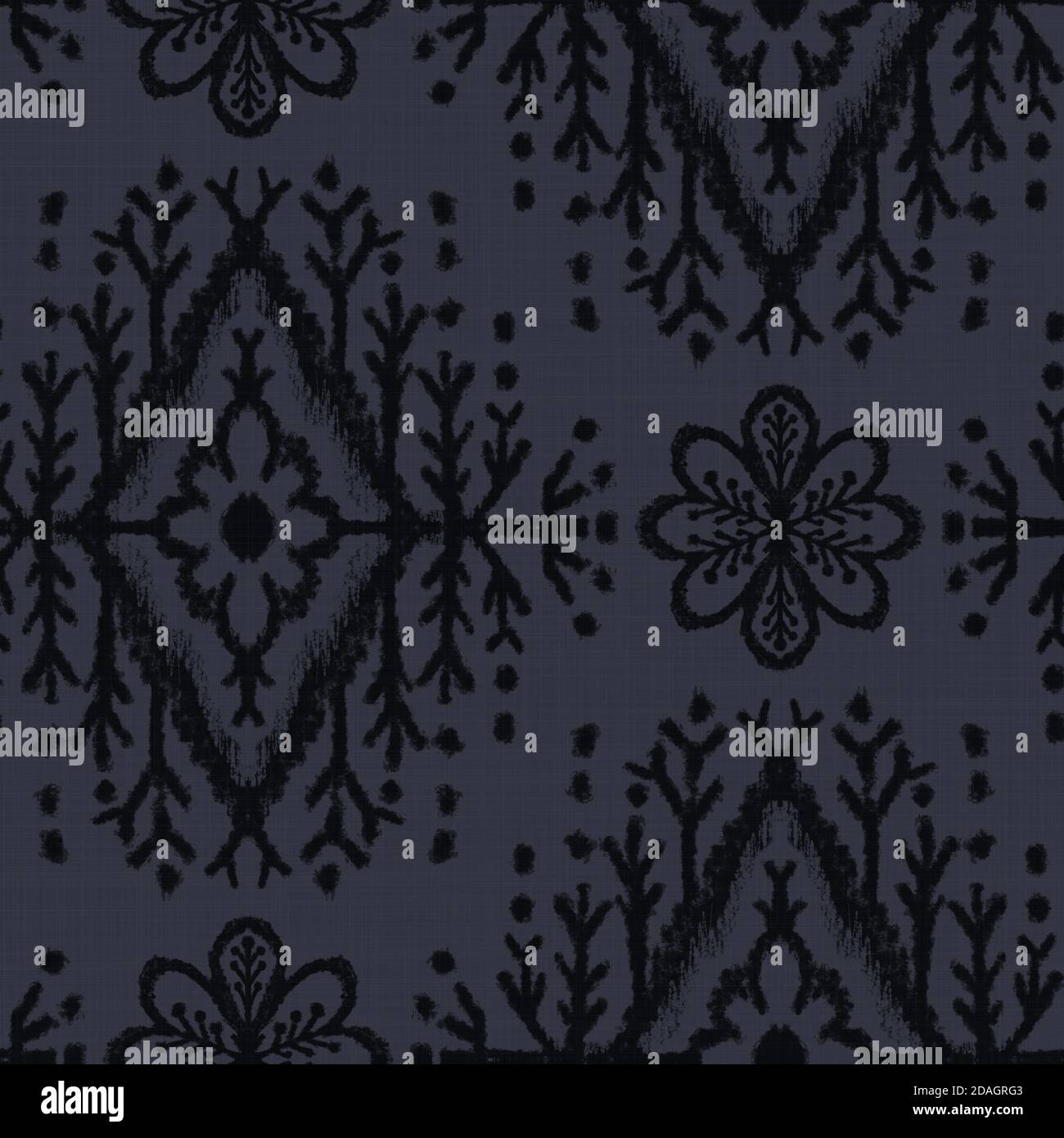Seamless almost black ethnic rug motif pattern Stock Photo - Alamy