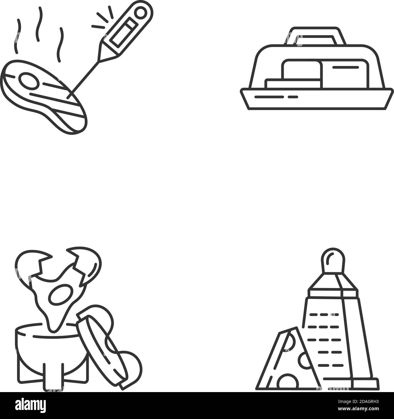 Kitchen appliance linear icons set Stock Vector Image & Art - Alamy