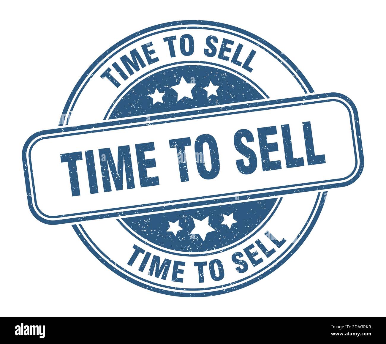 time to sell stamp. time to sell sign. round grunge label Stock Vector