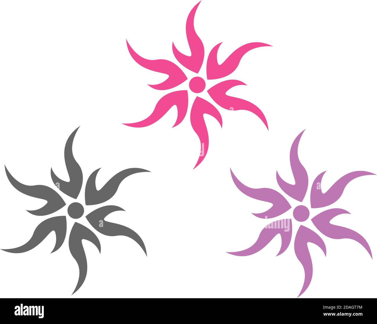 flower icon logo creative design vector Stock Vector Image & Art - Alamy