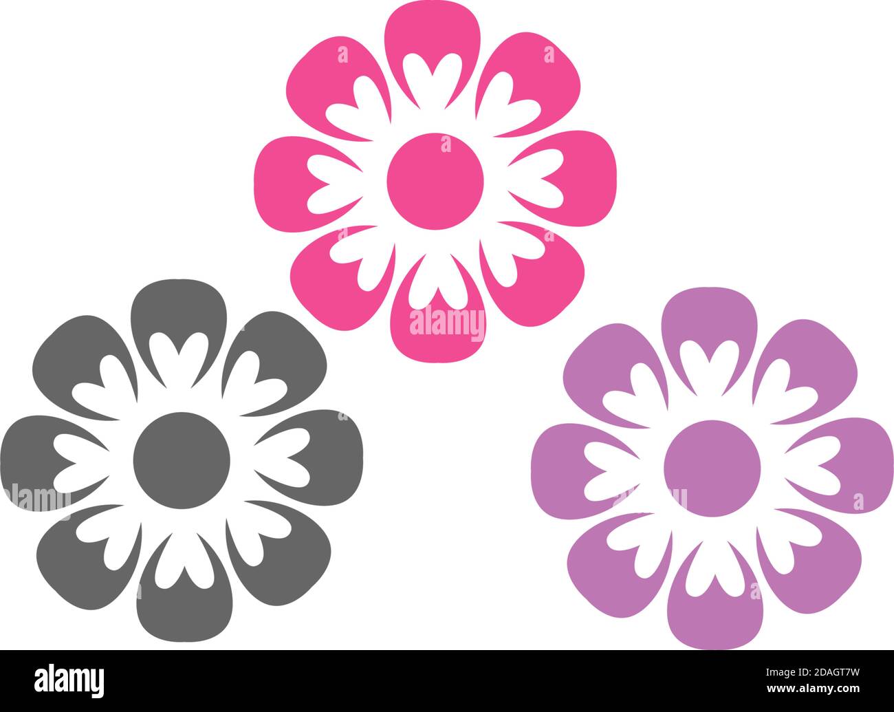 flower icon logo creative design vector Stock Vector