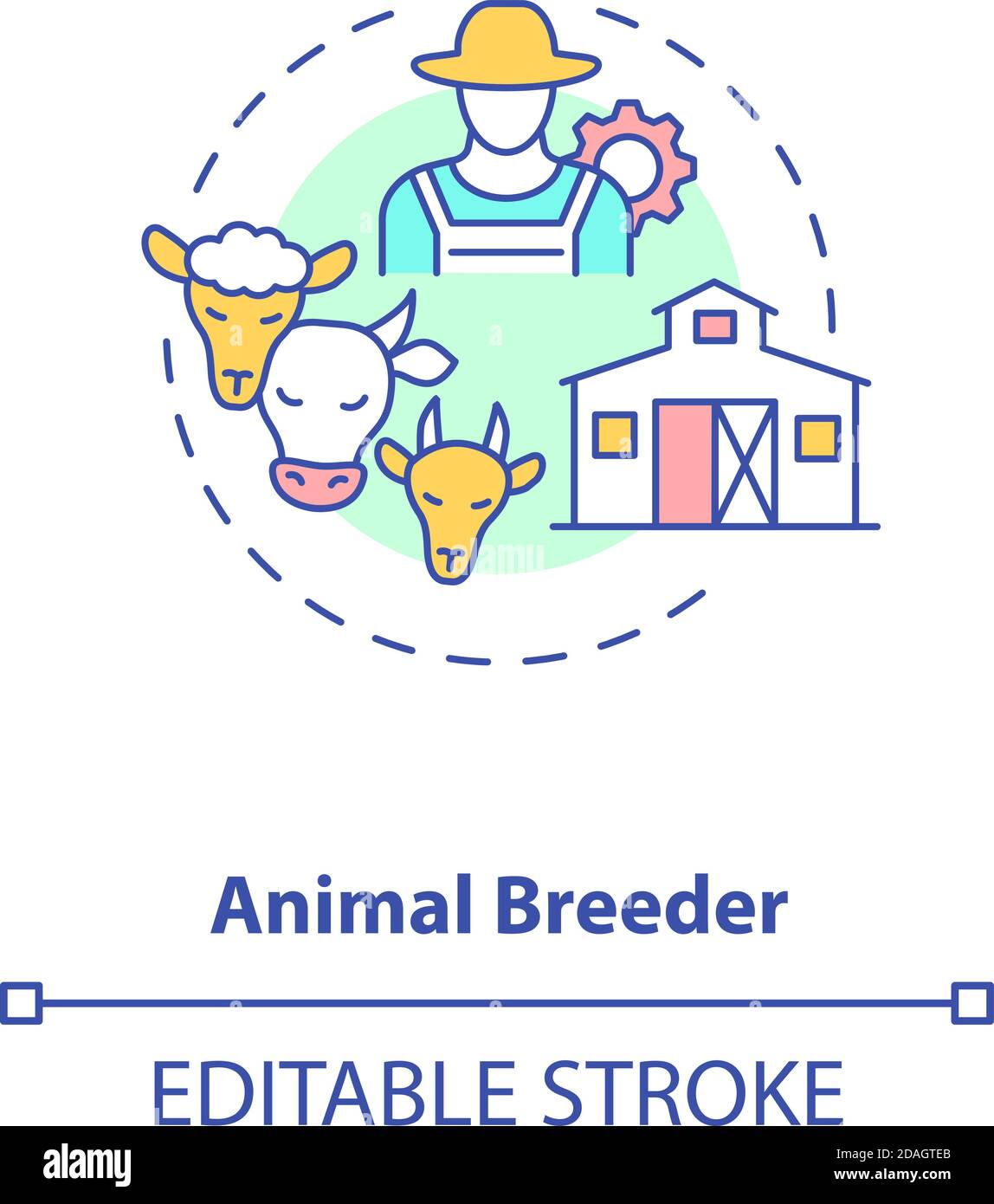 Animal breeder concept icon Stock Vector Image & Art Alamy