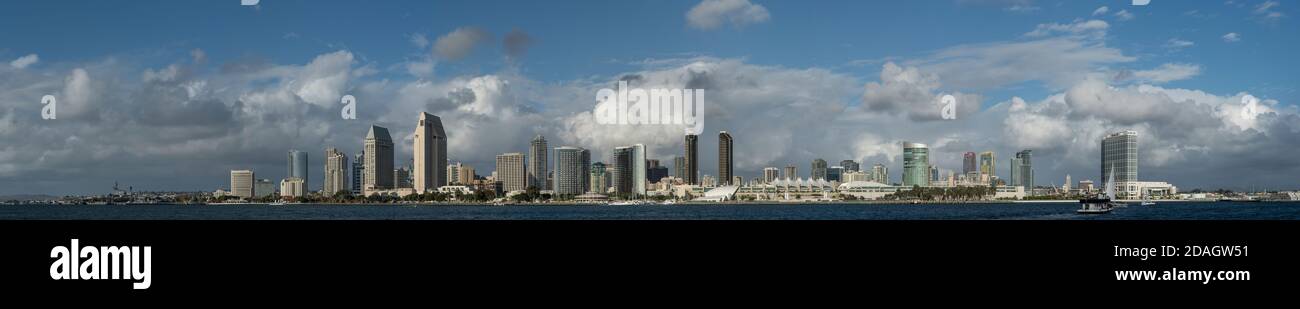Panorama downtown San Diego skyline Stock Photo