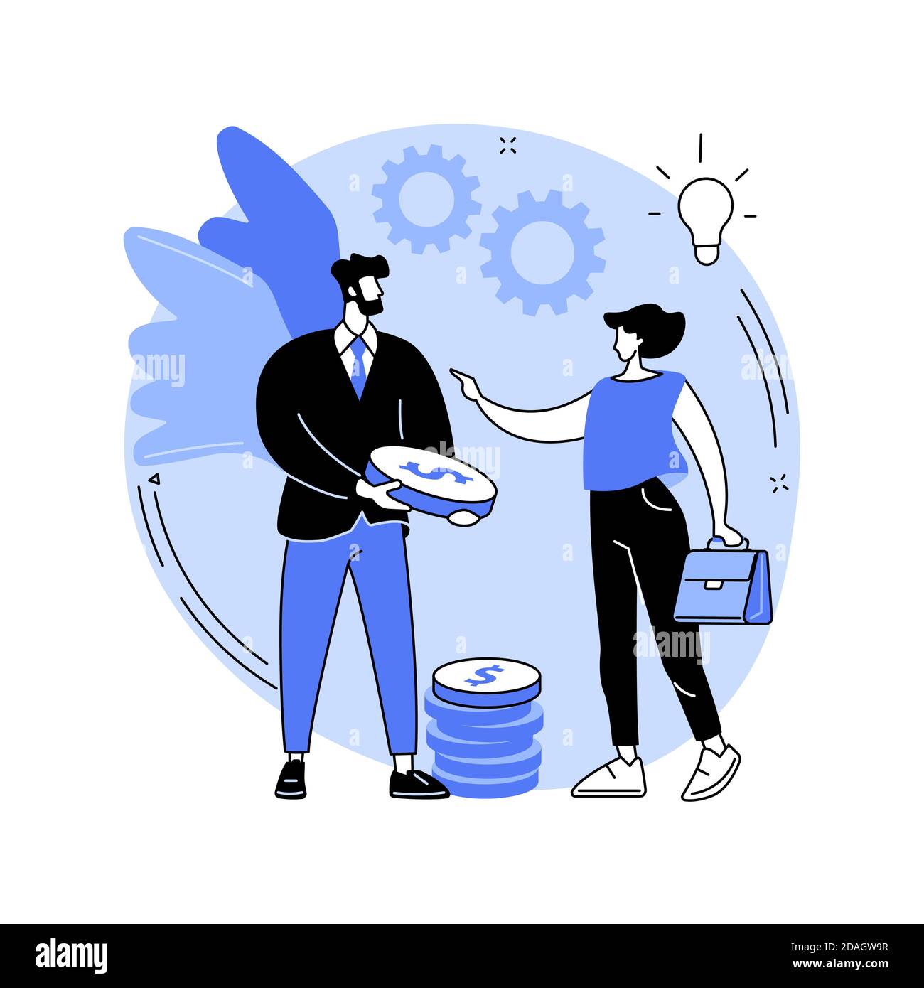 Angel investor abstract concept vector illustration Stock Vector Image ...