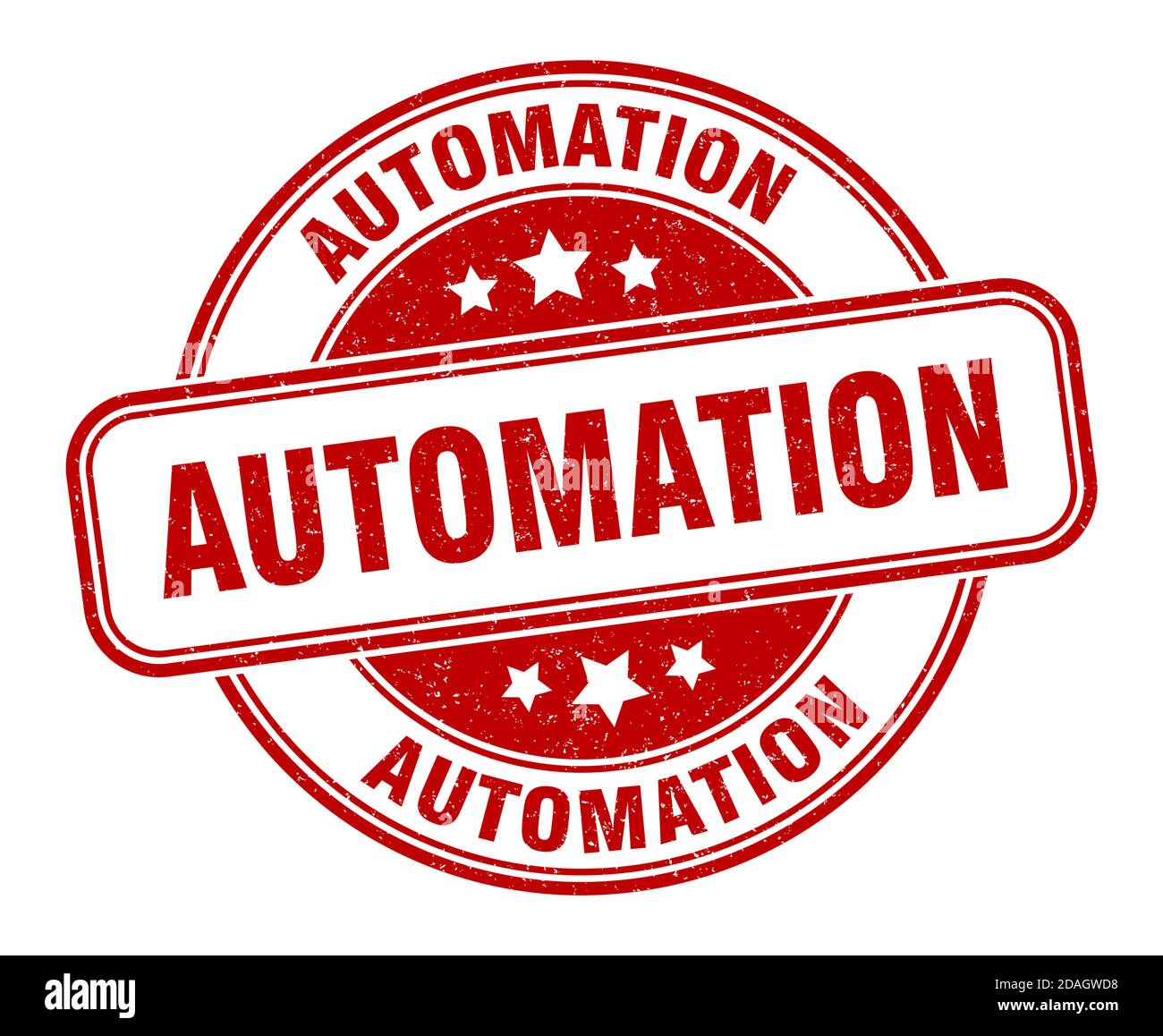 automation stamp. automation sign. round grunge label Stock Vector ...