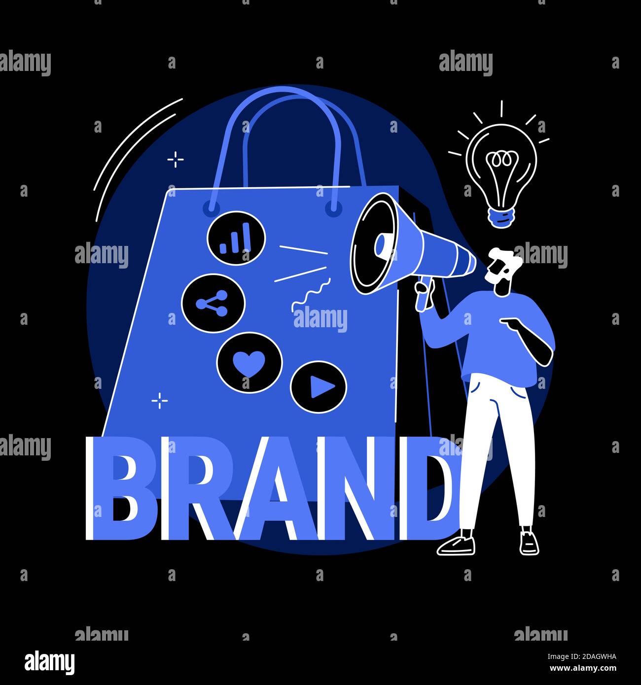 Brand awareness abstract concept vector illustration Stock Vector Image ...