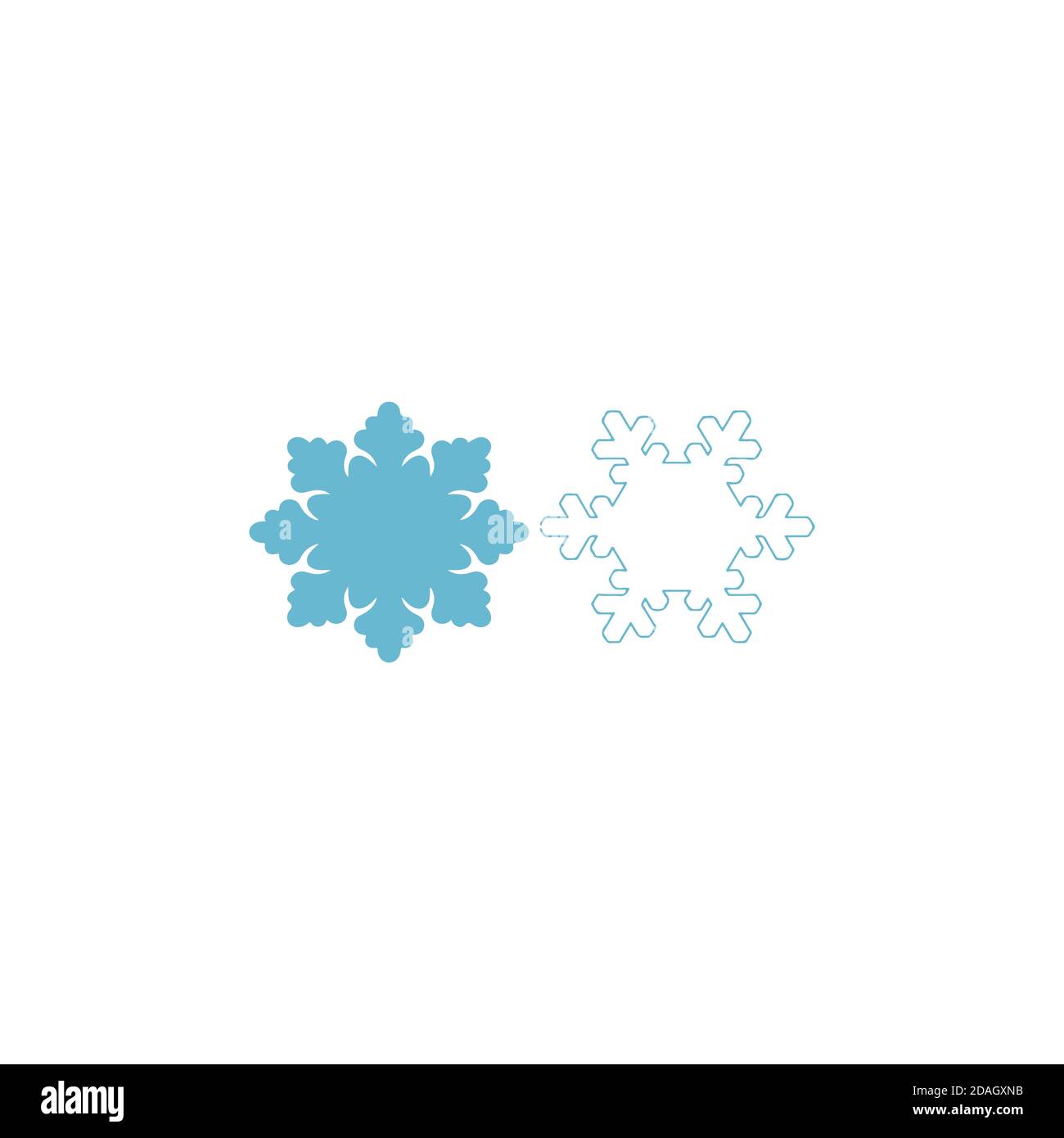Snowflake flat icon. Vector illustration EPS. Christmas snowflake isolated Stock Vector