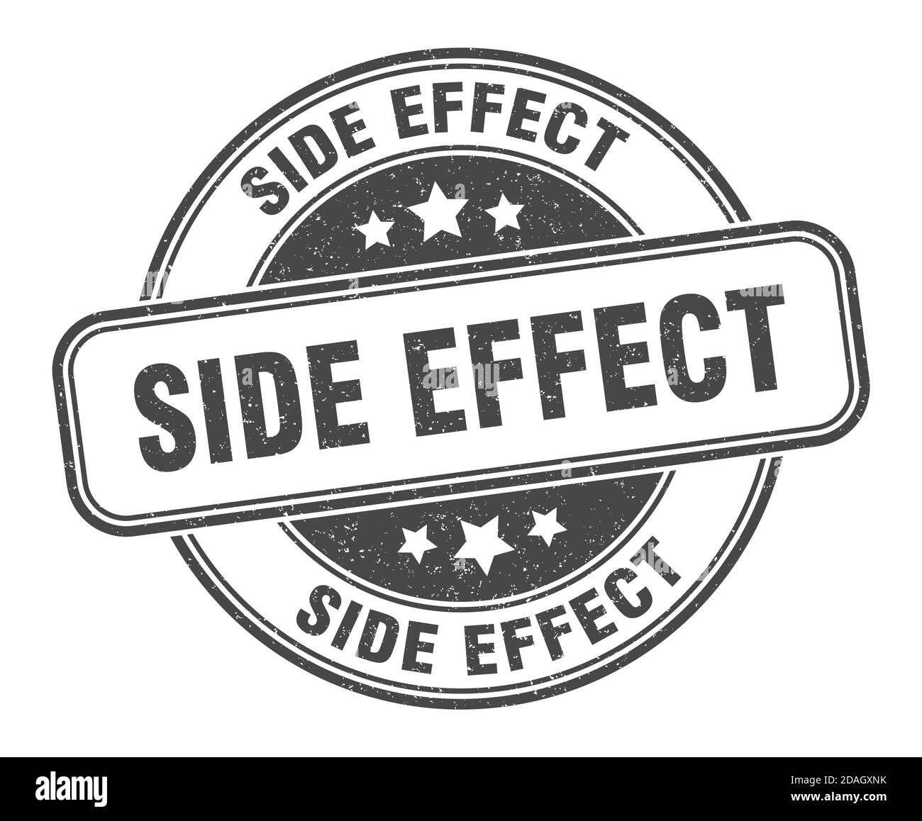 side effect stamp. side effect sign. round grunge label Stock Vector