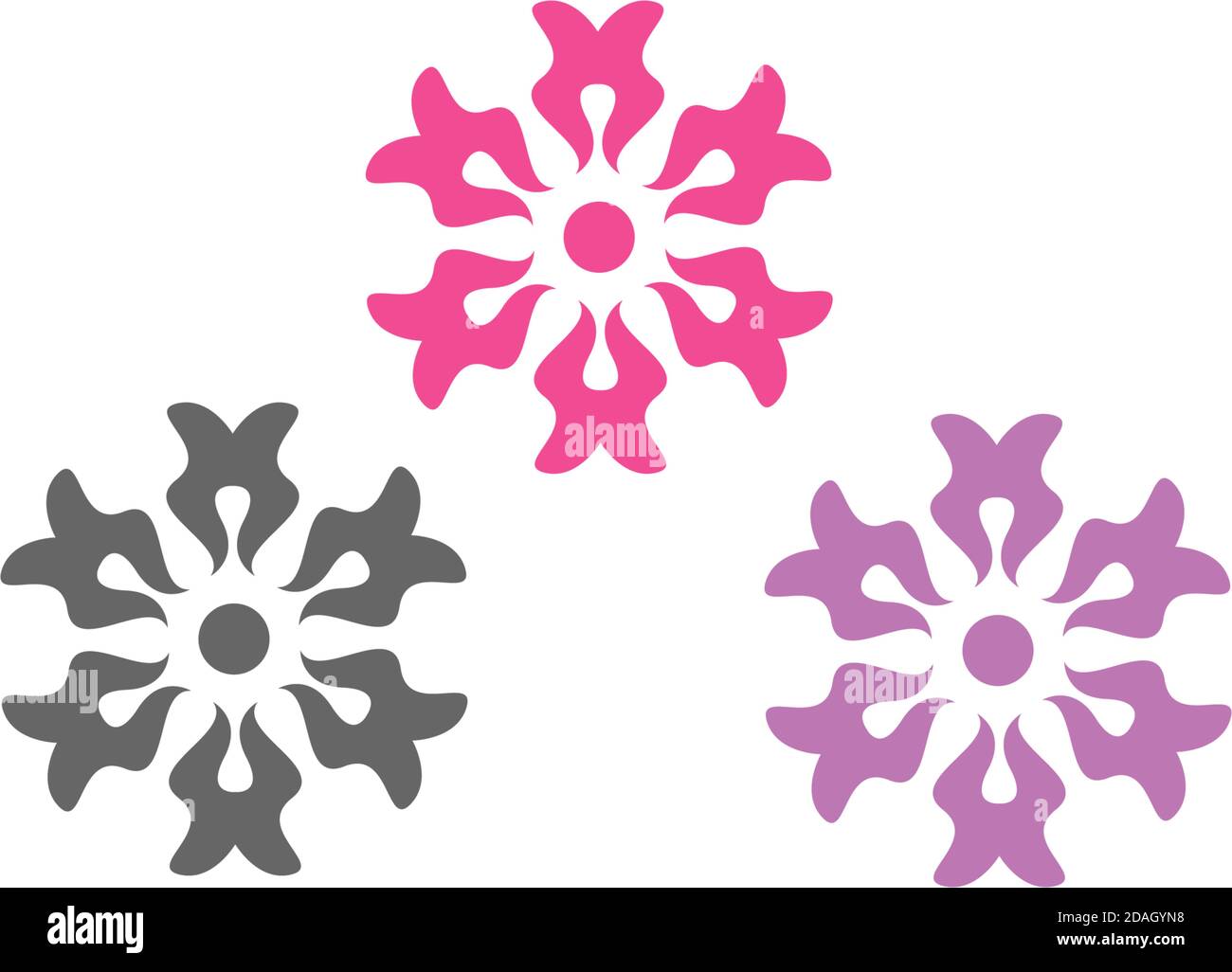 flower icon logo creative design vector Stock Vector