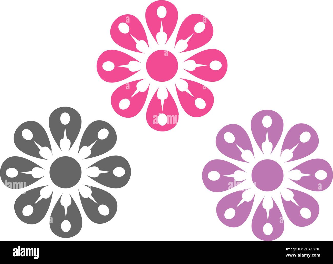 flower icon logo creative design vector Stock Vector Image & Art - Alamy