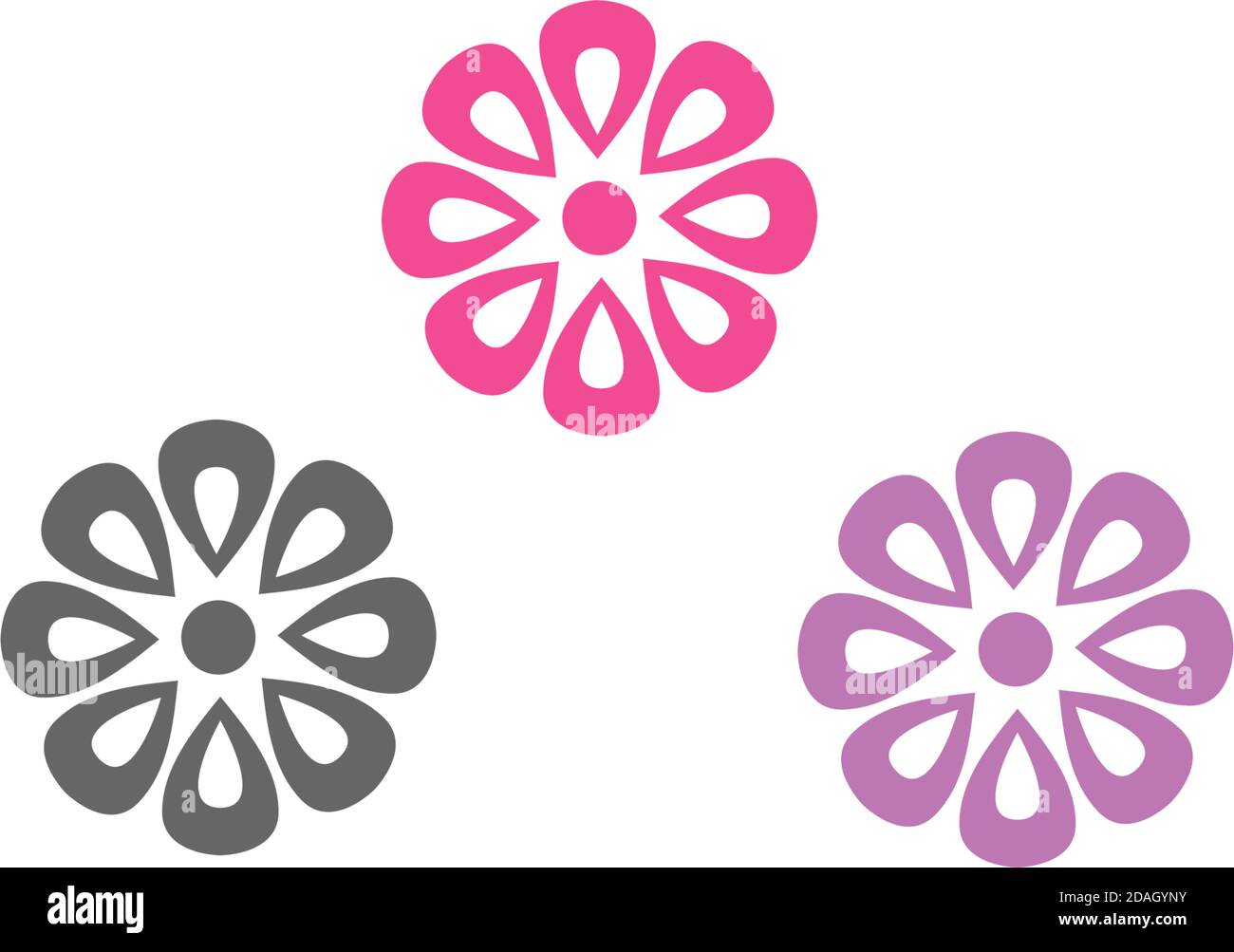 flower icon logo creative design vector Stock Vector Image & Art - Alamy