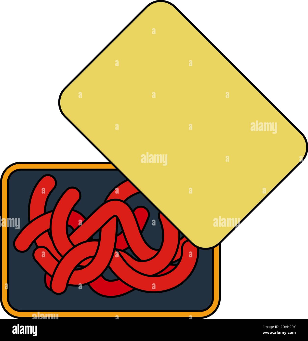 Icon Of Worm Container. Editable Outline With Color Fill Design. Vector ...