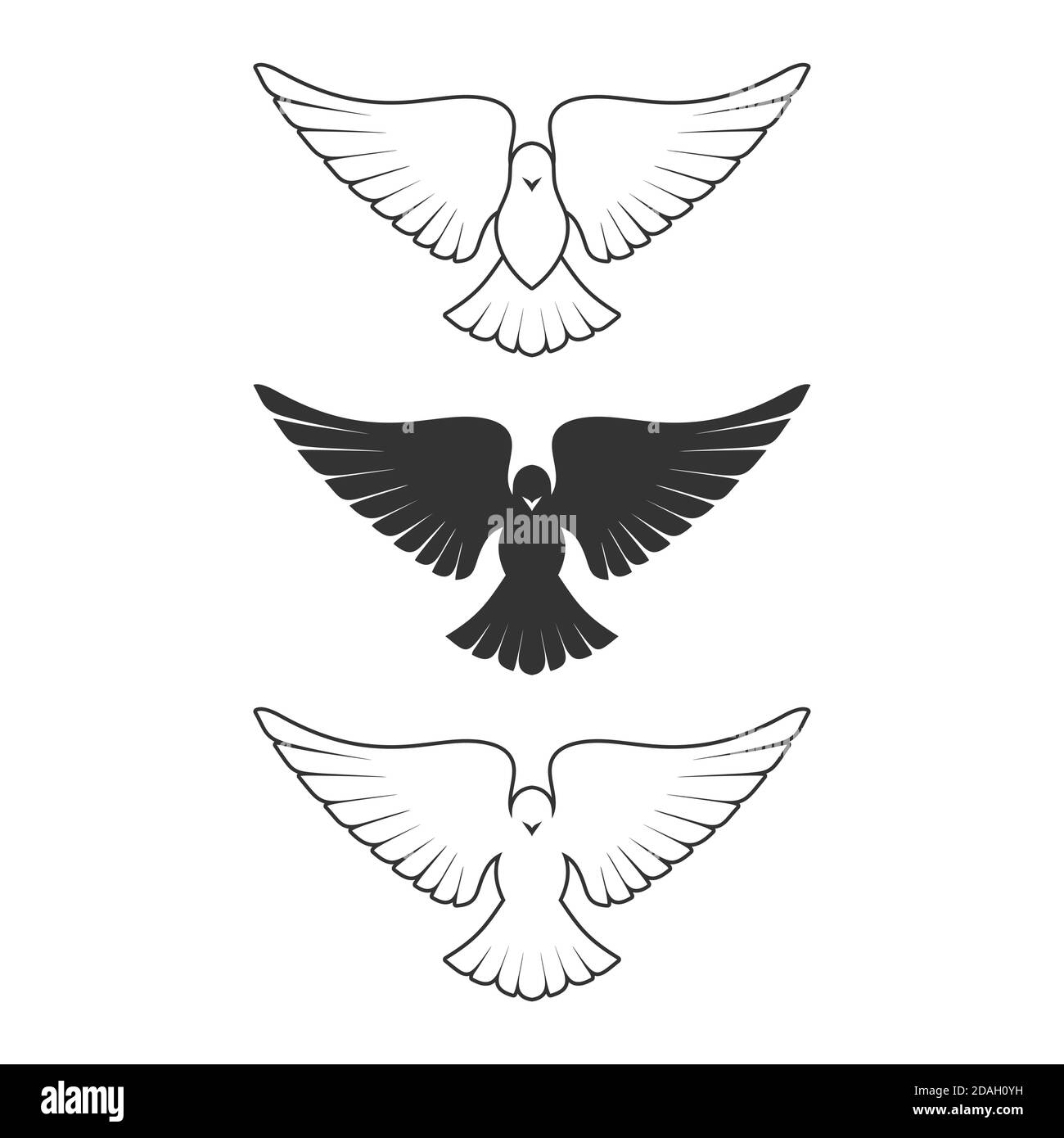 Dove, a symbol of peace and purity. The biblical symbol of the Holy