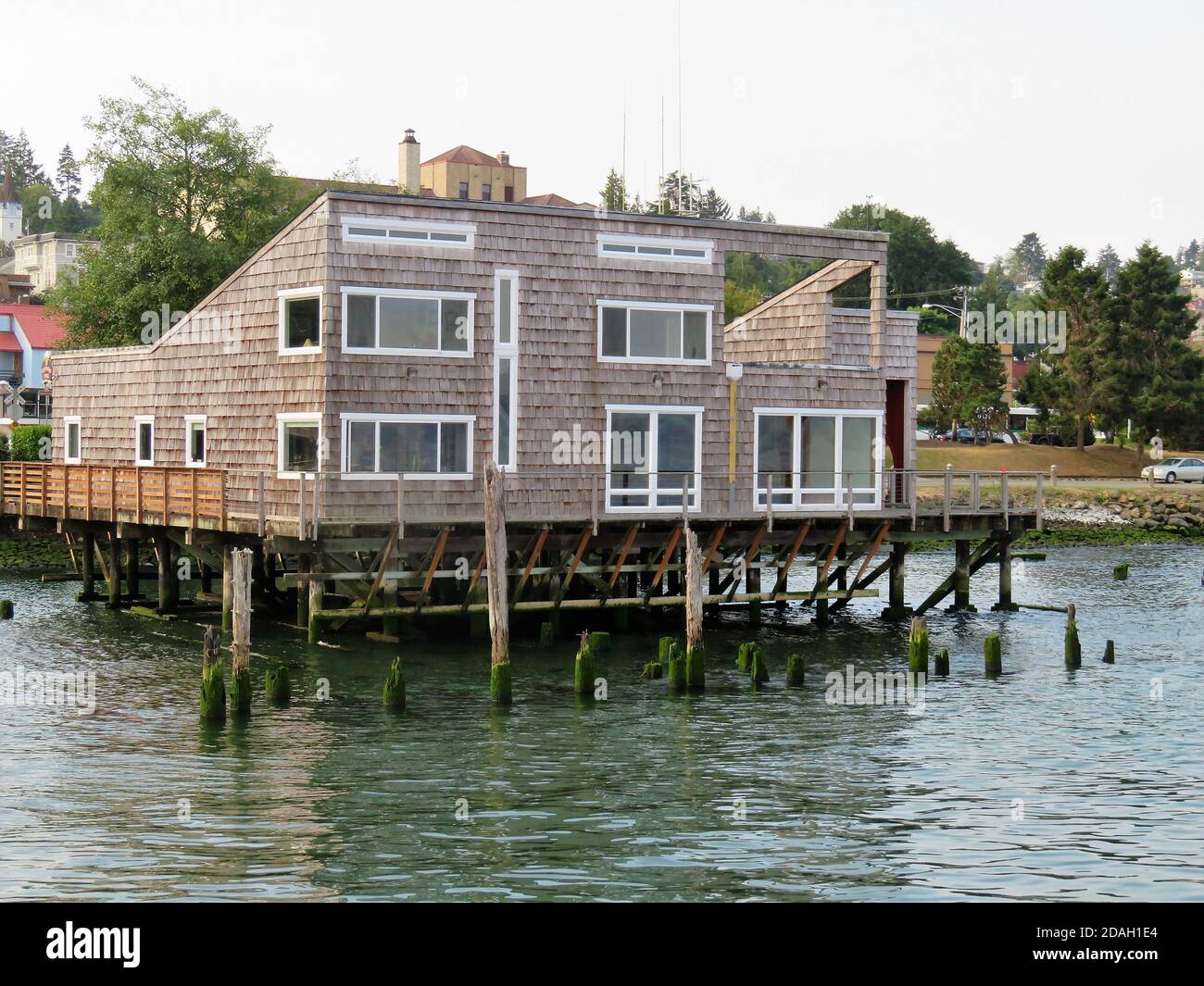 Building on the waterfront of Astoria, oregon Stock Photo Alamy