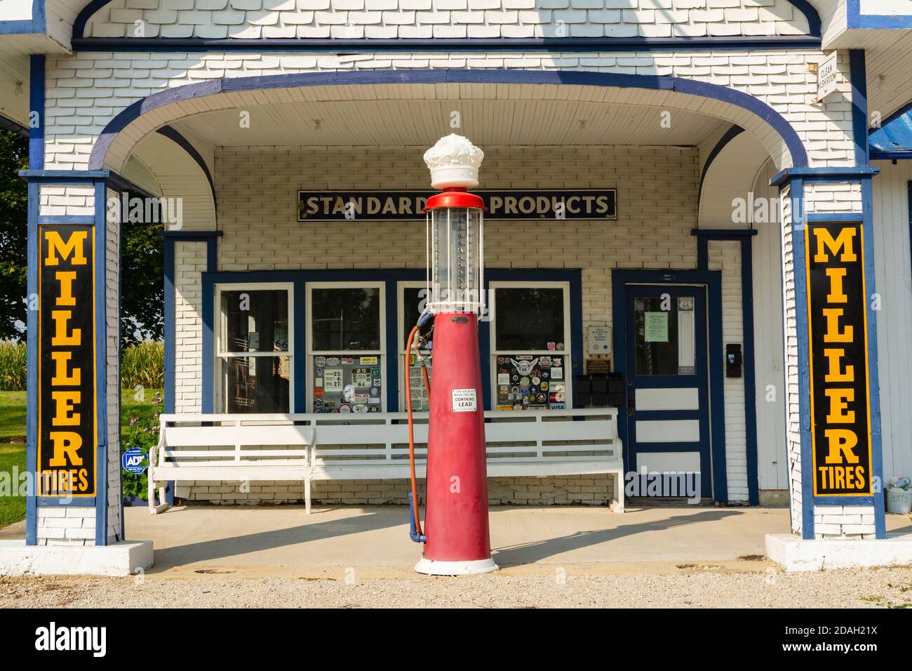 Odell, Illinois / United States September 23rd, 2020 Old gas station