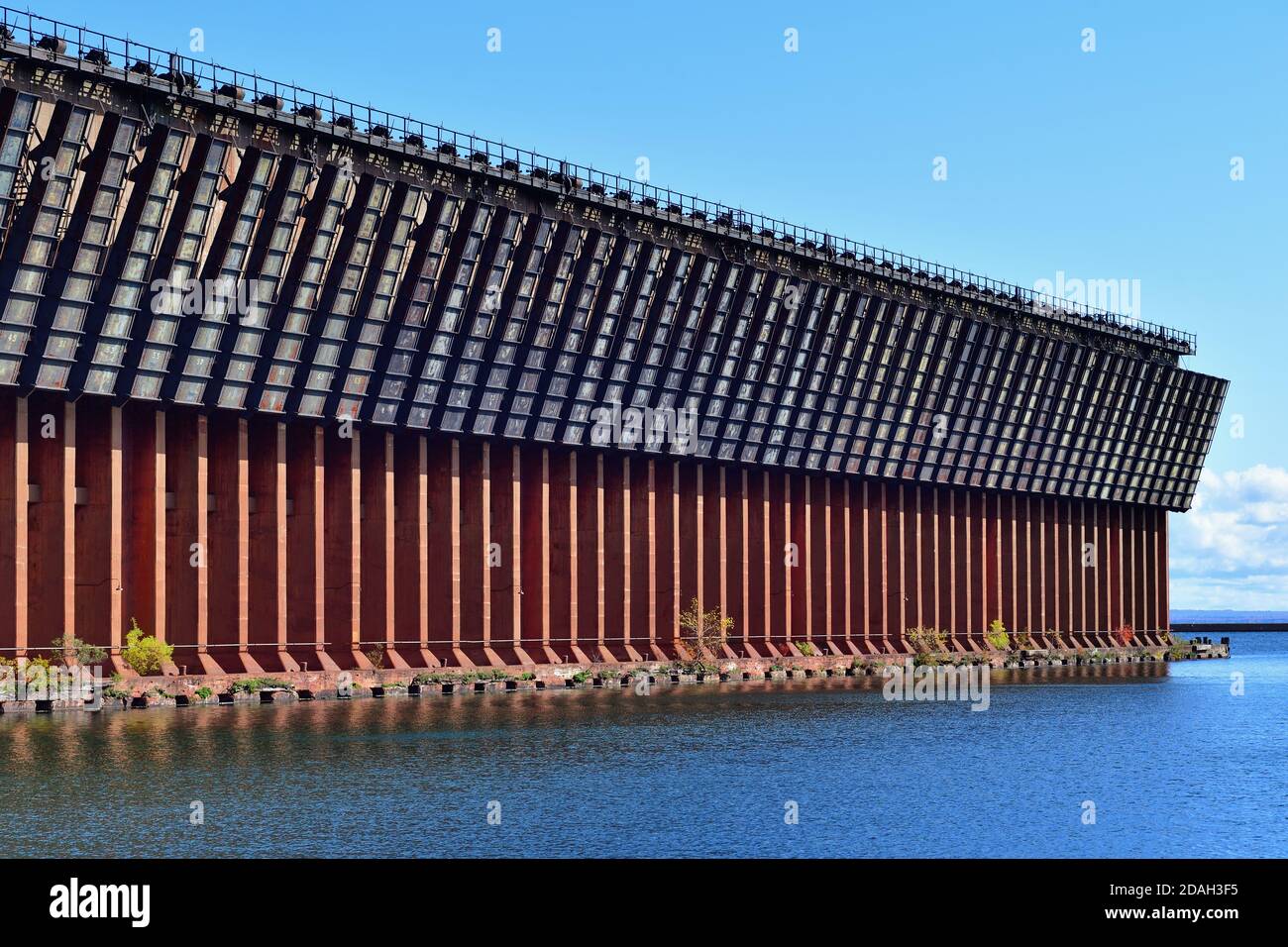 Marquette, Michigan, USA. The Lower Harbor Ore Dock in the waters of