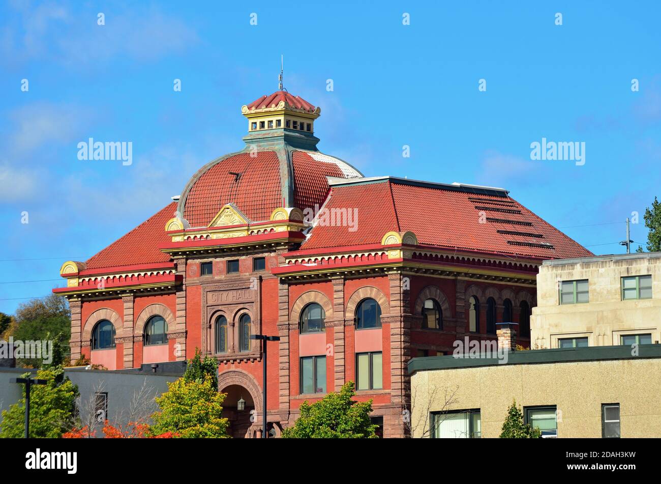 Marquette, Michigan, USA. The Distinctive Architecture Of The Marquette ...