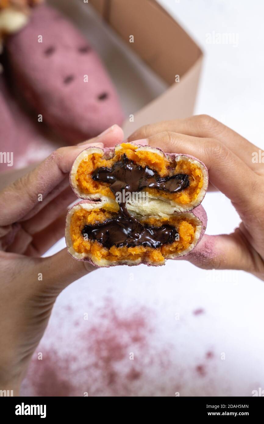 Korean Sweet Potato Bread Stock Photo Alamy
