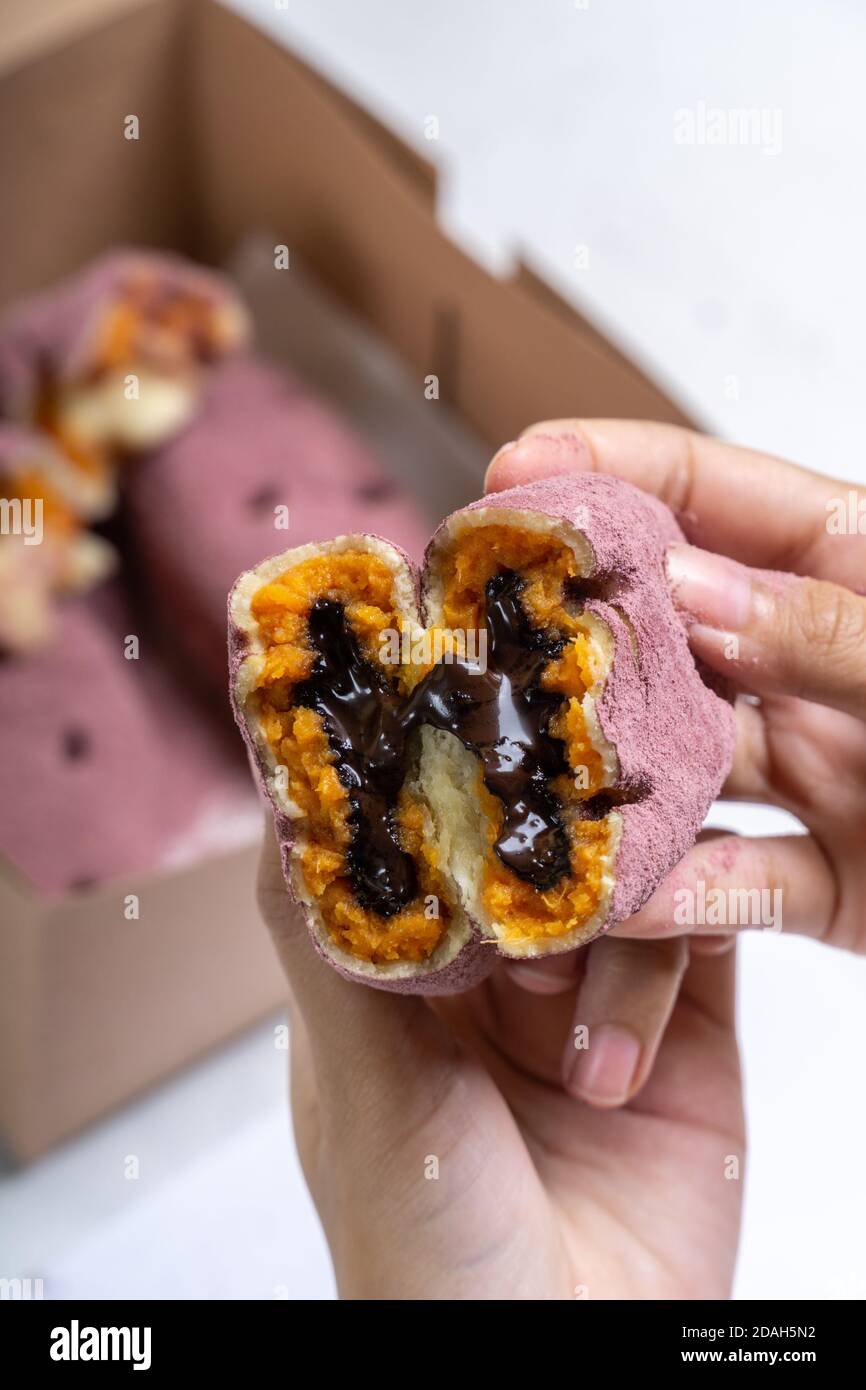 Korean Sweet Potato Bread Stock Photo Alamy