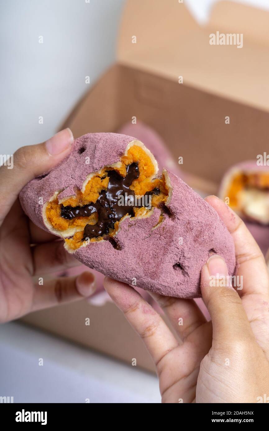 Korean Sweet Potato Bread Stock Photo Alamy