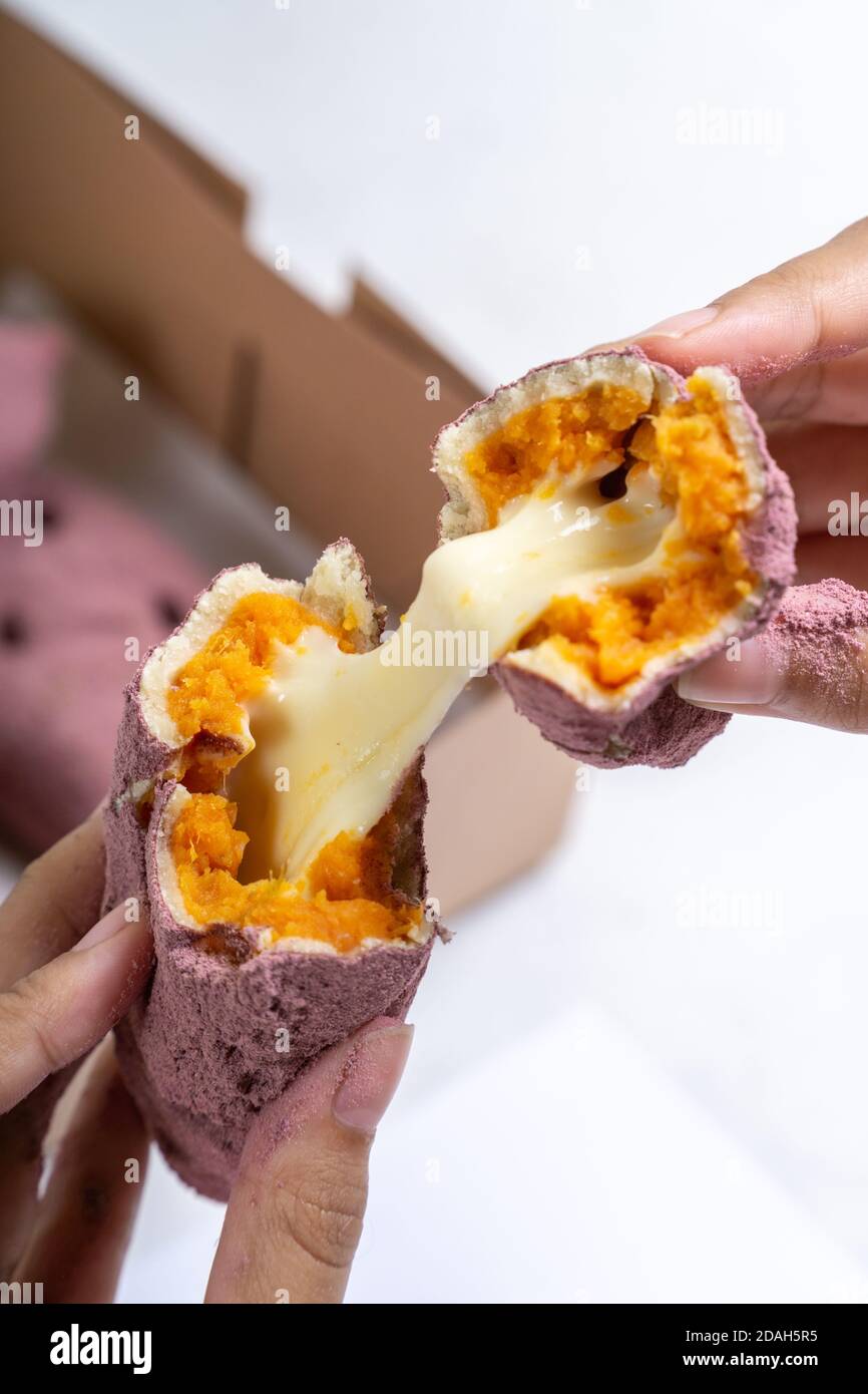 Korean Sweet Potato Bread Stock Photo Alamy