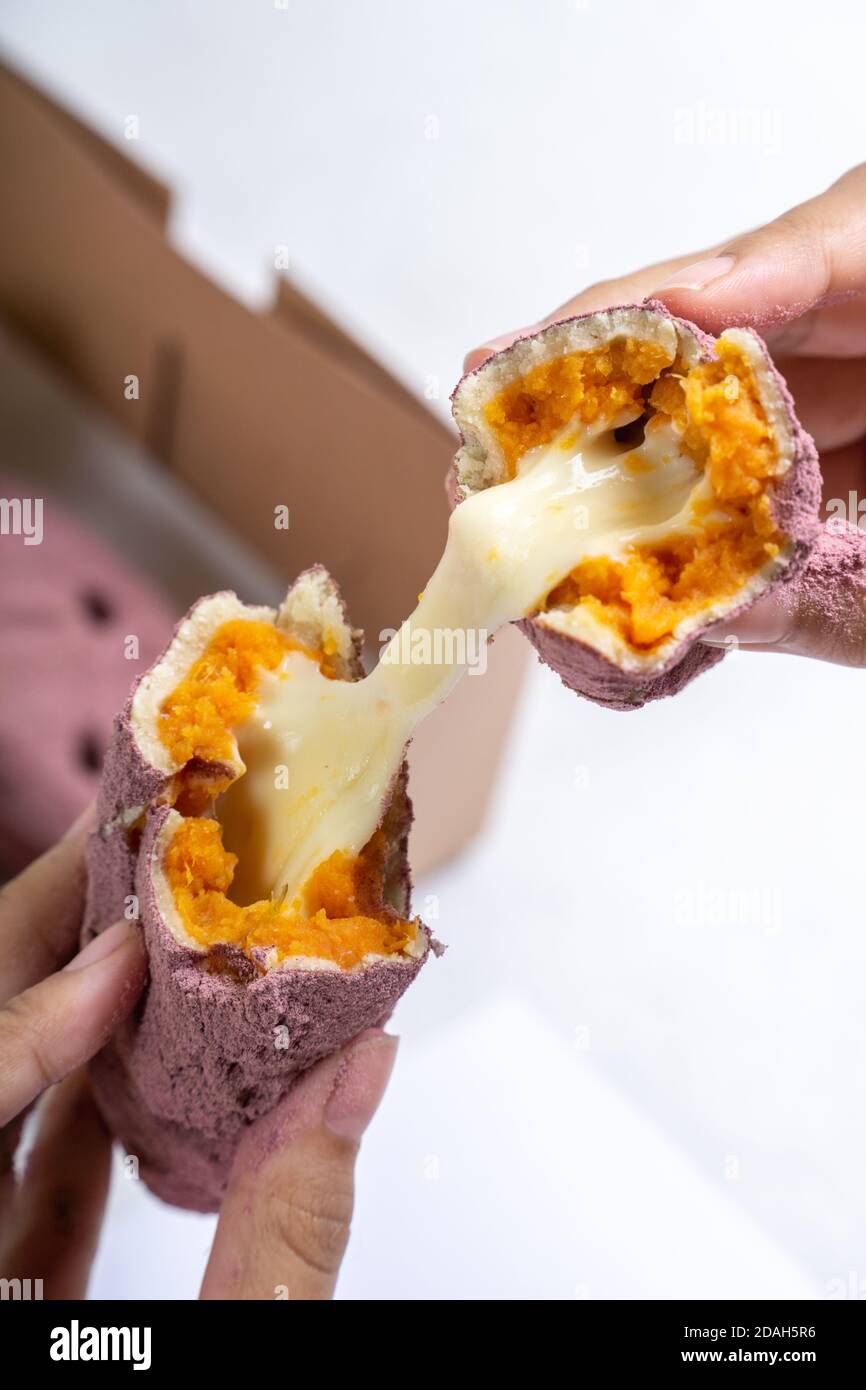 Korean Sweet Potato Bread Stock Photo Alamy