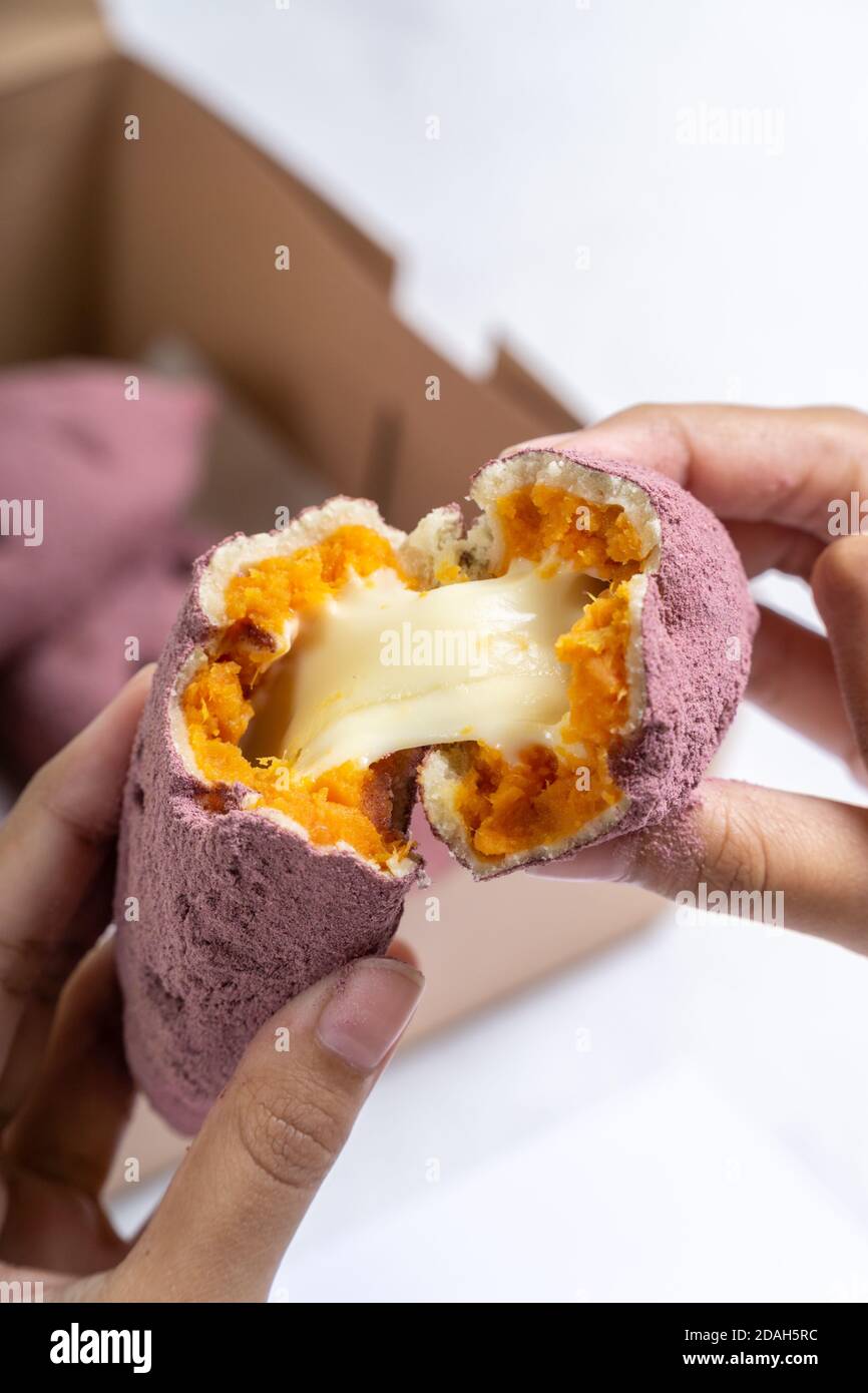 Korean Sweet Potato Bread Stock Photo Alamy