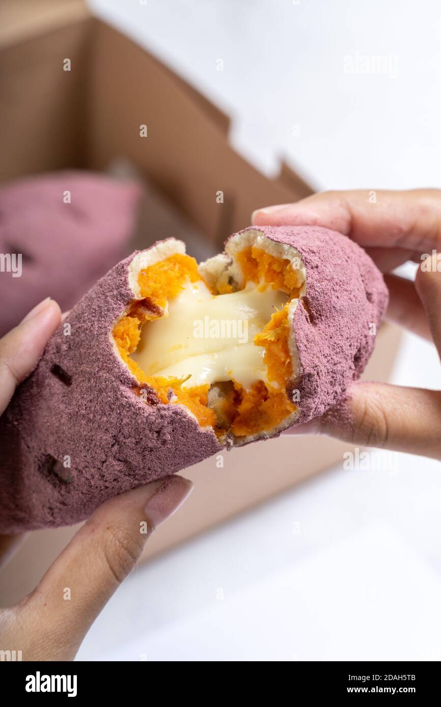 Korean Sweet Potato Bread Stock Photo Alamy