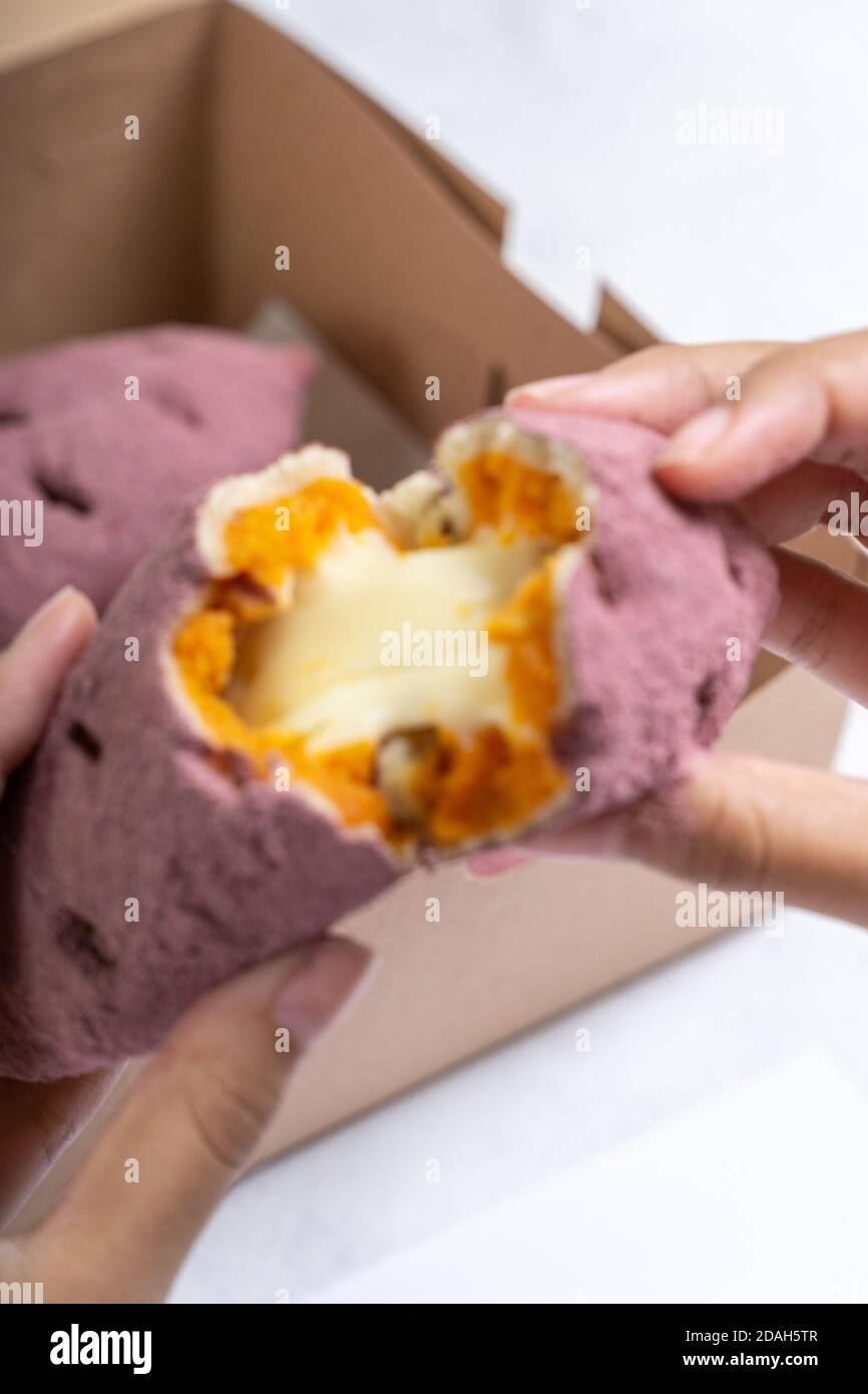 Korean Sweet Potato Bread Stock Photo Alamy