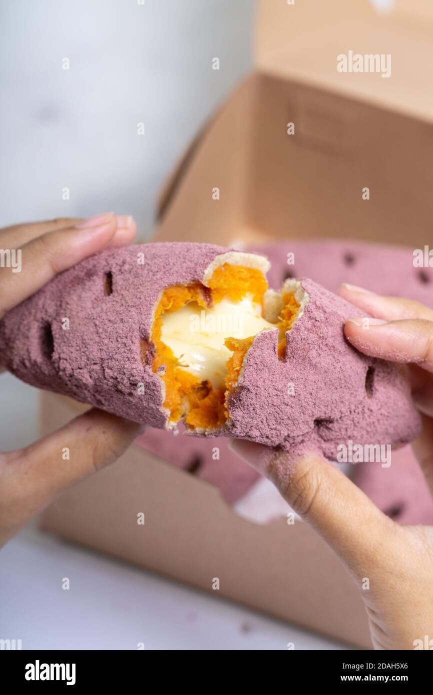 Korean Sweet Potato Bread Stock Photo Alamy