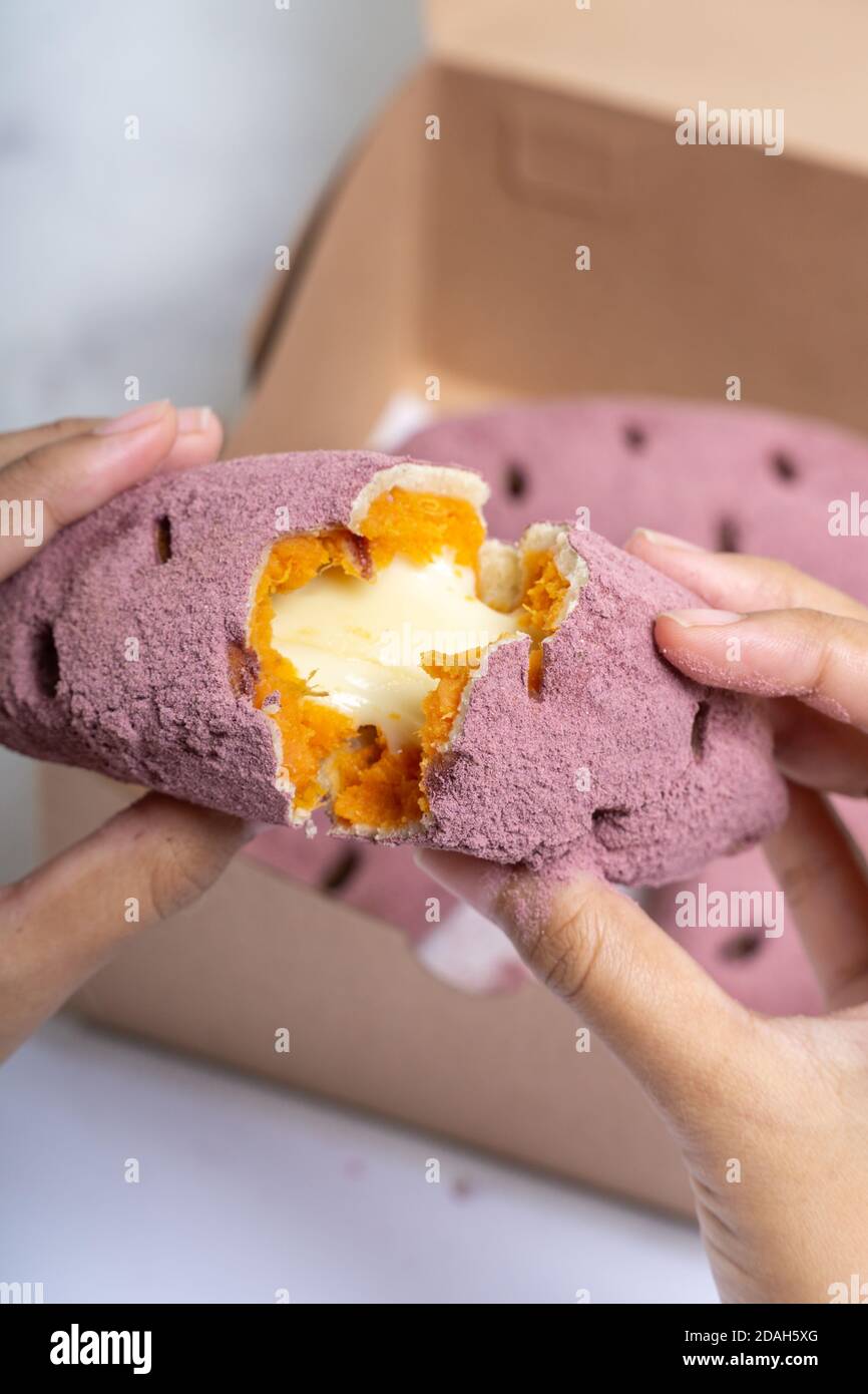 Korean Sweet Potato Bread Stock Photo Alamy